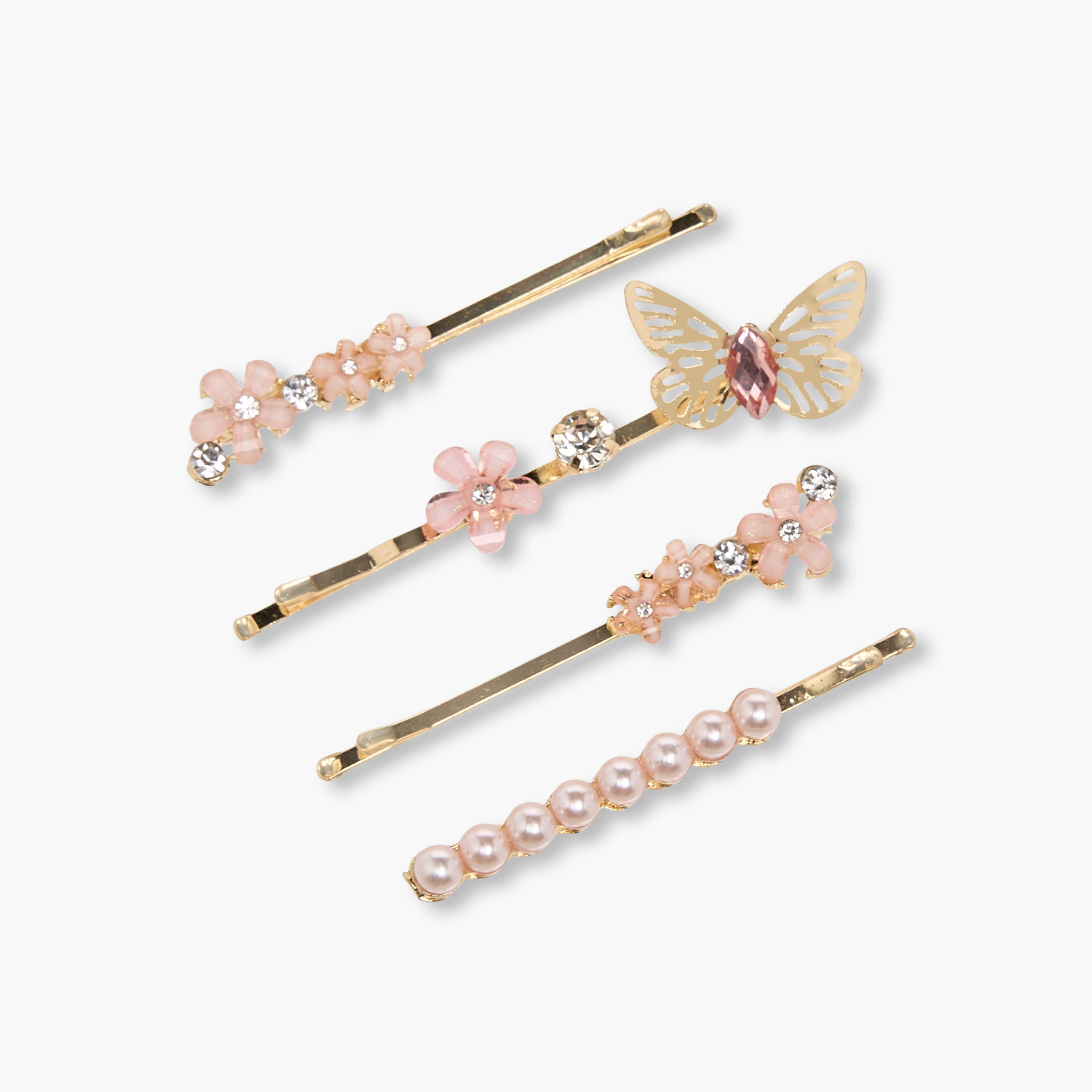 Pack of 4 Flora Bella Hairpin with Studded Design-girls-accessories-hairaccessories-image-3