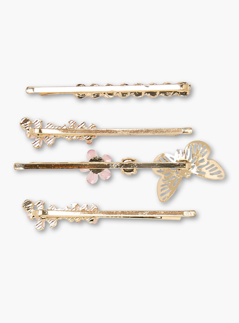 Pack of 4 Flora Bella Hairpin with Studded Design-girls-accessories-hairaccessories-image-4