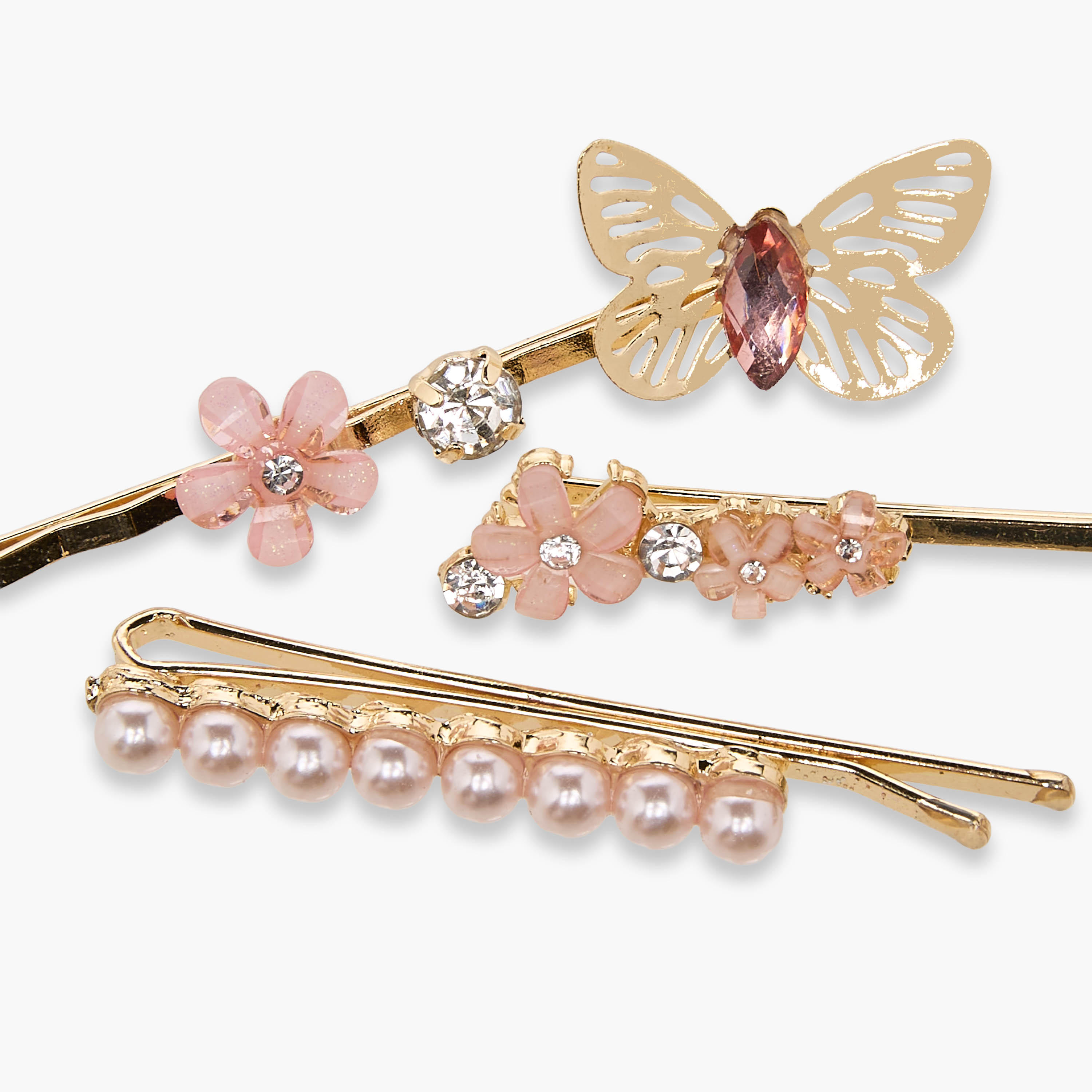 Pack of 4 Flora Bella Hairpin with Studded Design-girls-accessories-hairaccessories-image-5