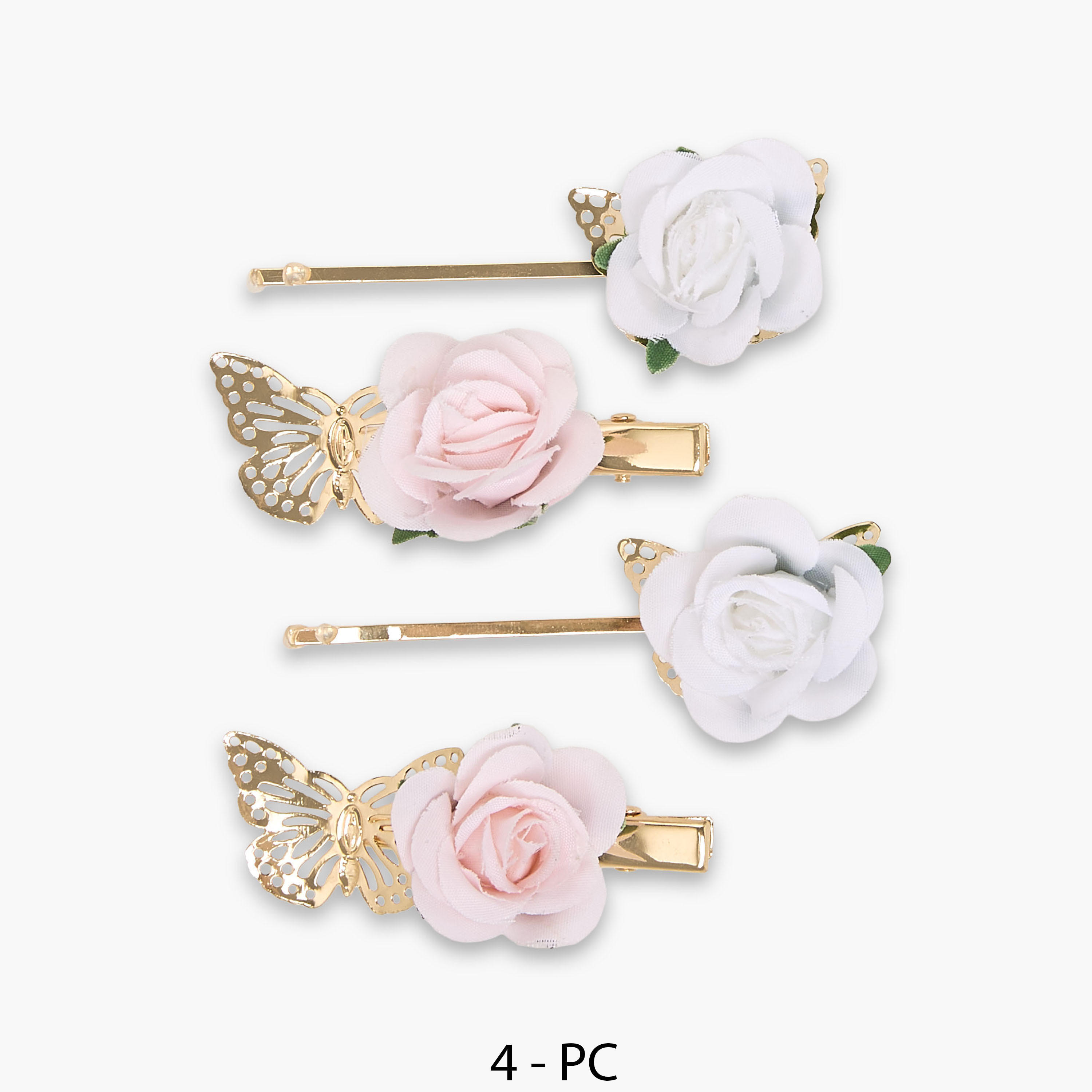 Pack of 4 Flora Bella Hair Clip and Hairpin with Floral Butterfly Accent-girls-accessories-hairaccessories-image-1