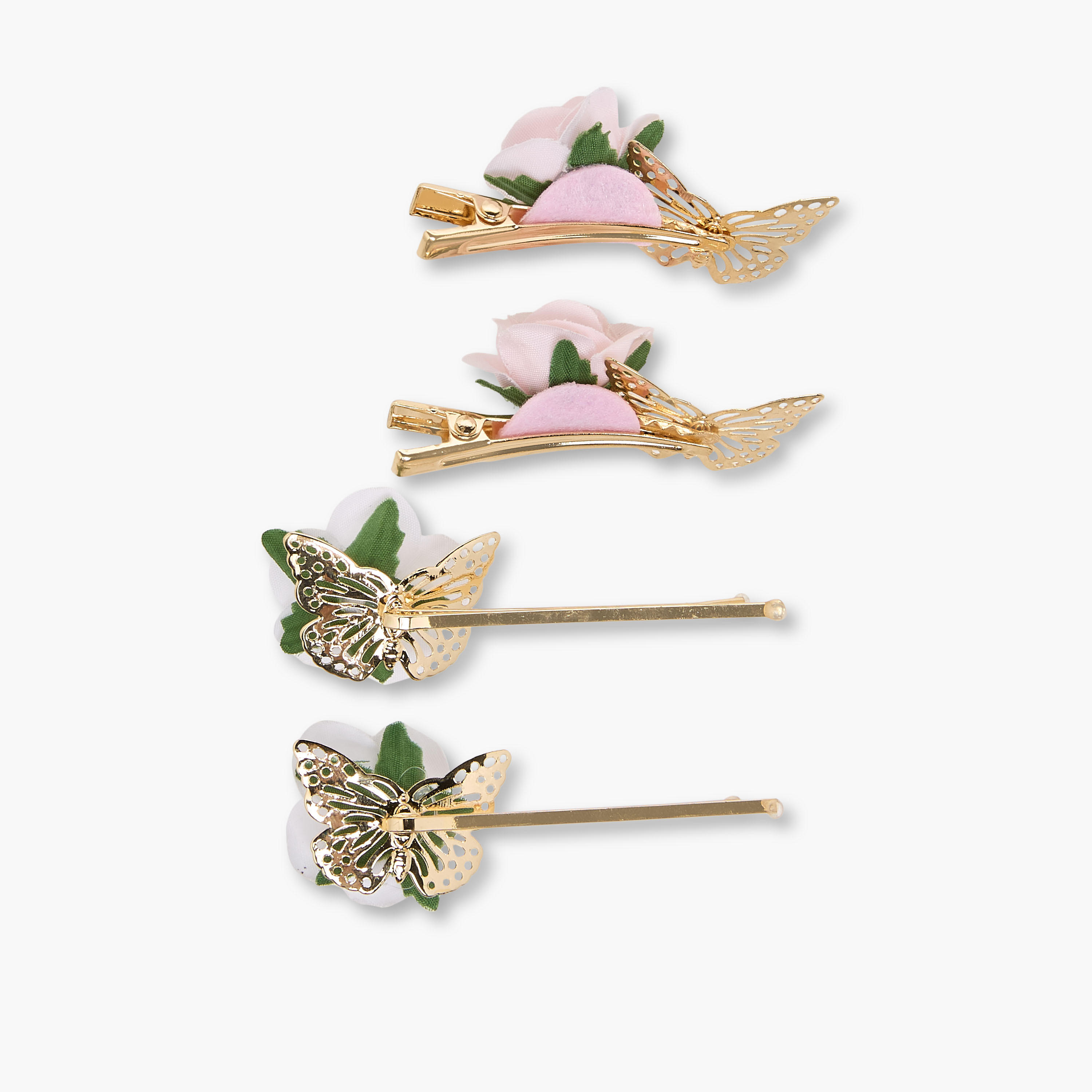 Pack of 4 Flora Bella Hair Clip and Hairpin with Floral Butterfly Accent-girls-accessories-hairaccessories-image-3