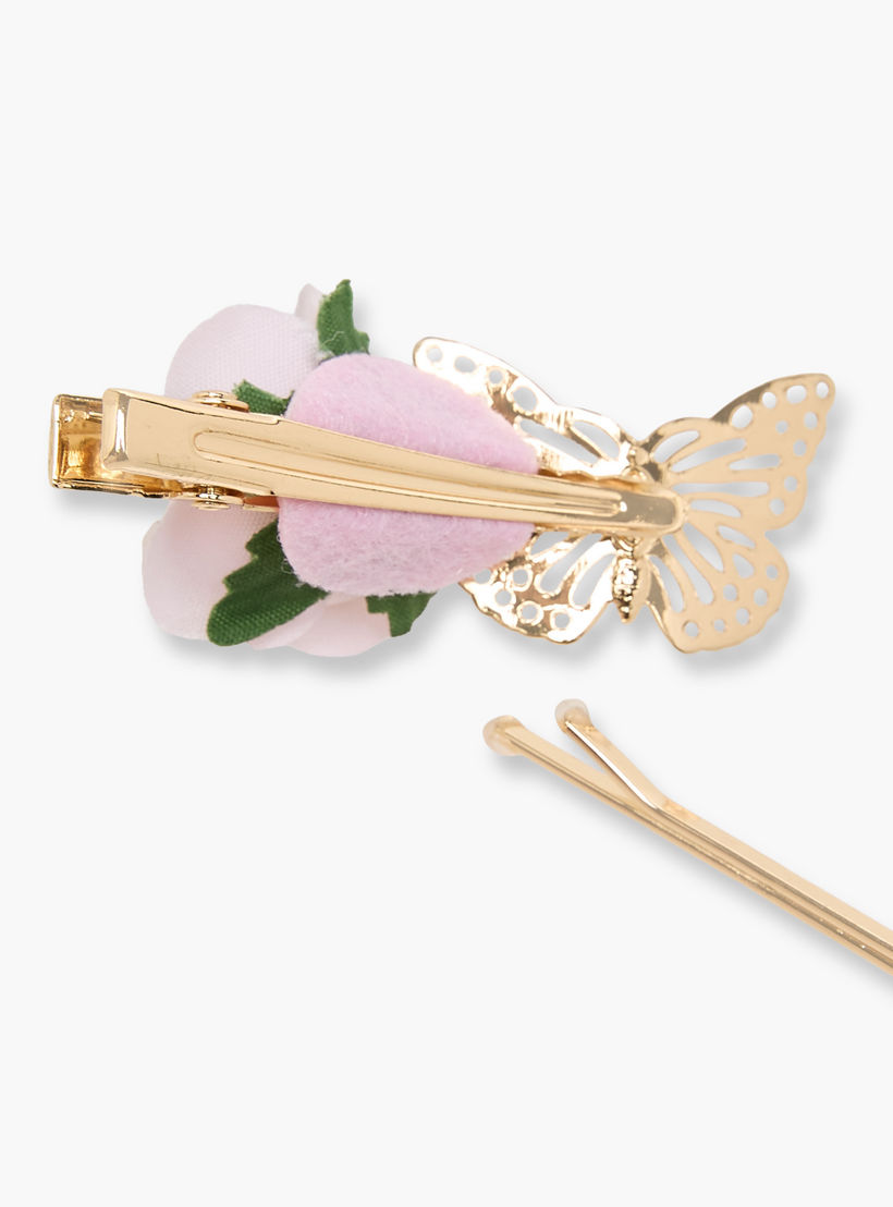 Pack of 4 Flora Bella Hair Clip and Hairpin with Floral Butterfly Accent-girls-accessories-hairaccessories-image-5