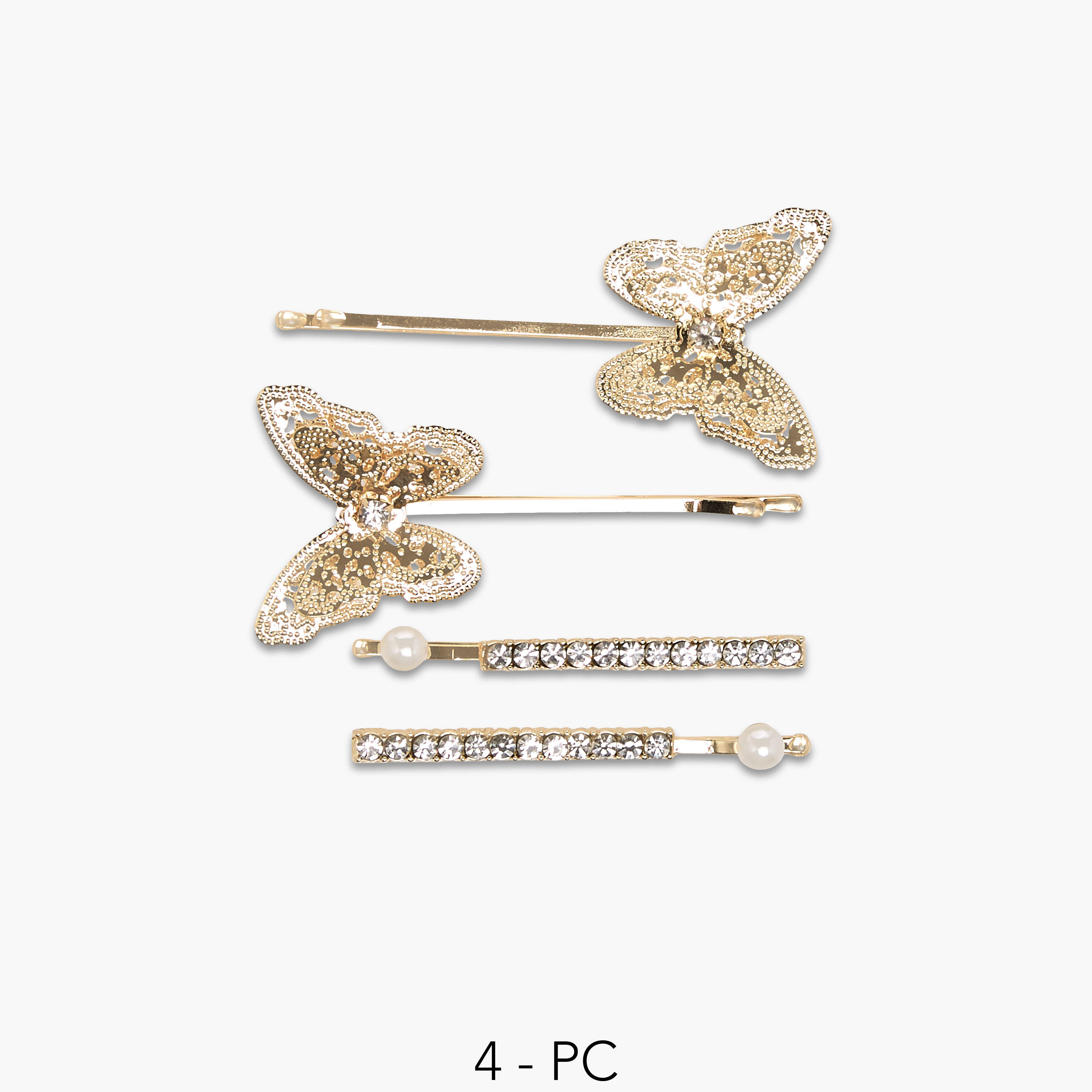 Pack of 4 Flora Bella Hairpin with Embellished Detail-girls-accessories-hairaccessories-image-1