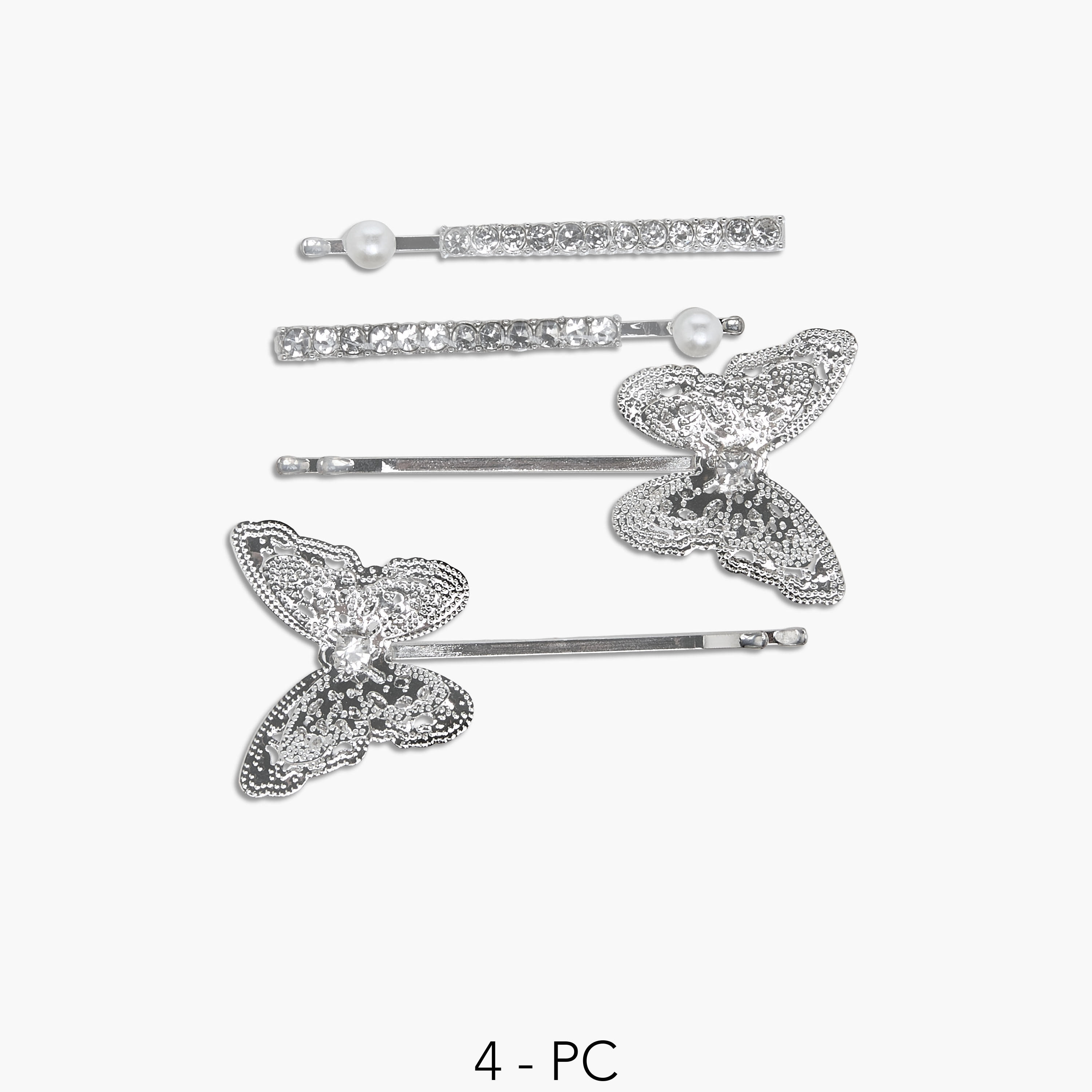 Pack of 4 Flora Bella Hairpin with Embellished Detail-girls-accessories-hairaccessories-image-1