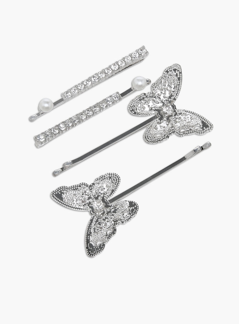 Pack of 4 Flora Bella Hairpin with Embellished Detail-girls-accessories-hairaccessories-image-2