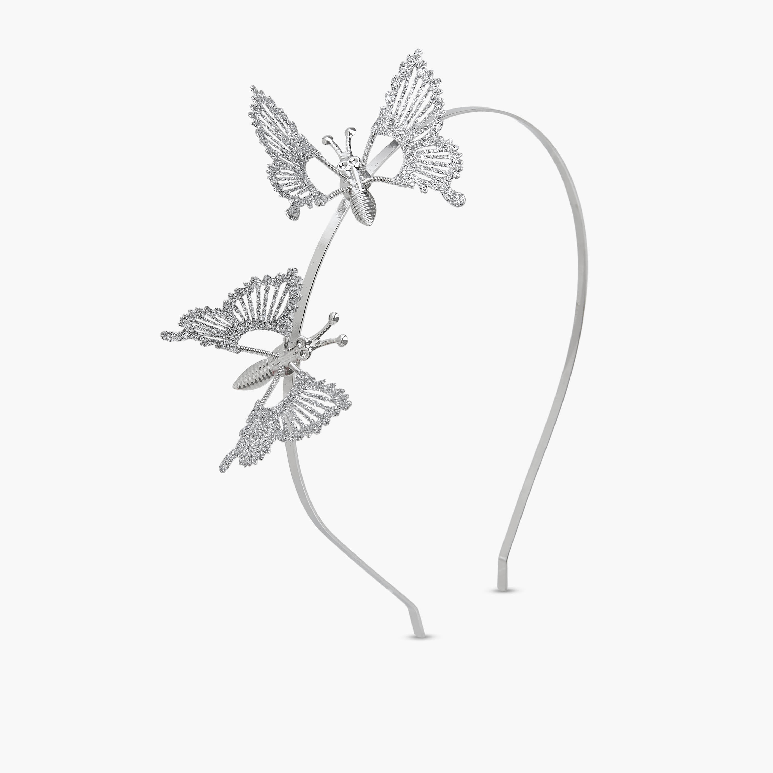 Pack of 3 Flora Bella Hairband and Hair Clip with Butterfly Embellishment-girls-accessories-hairaccessories-image-2