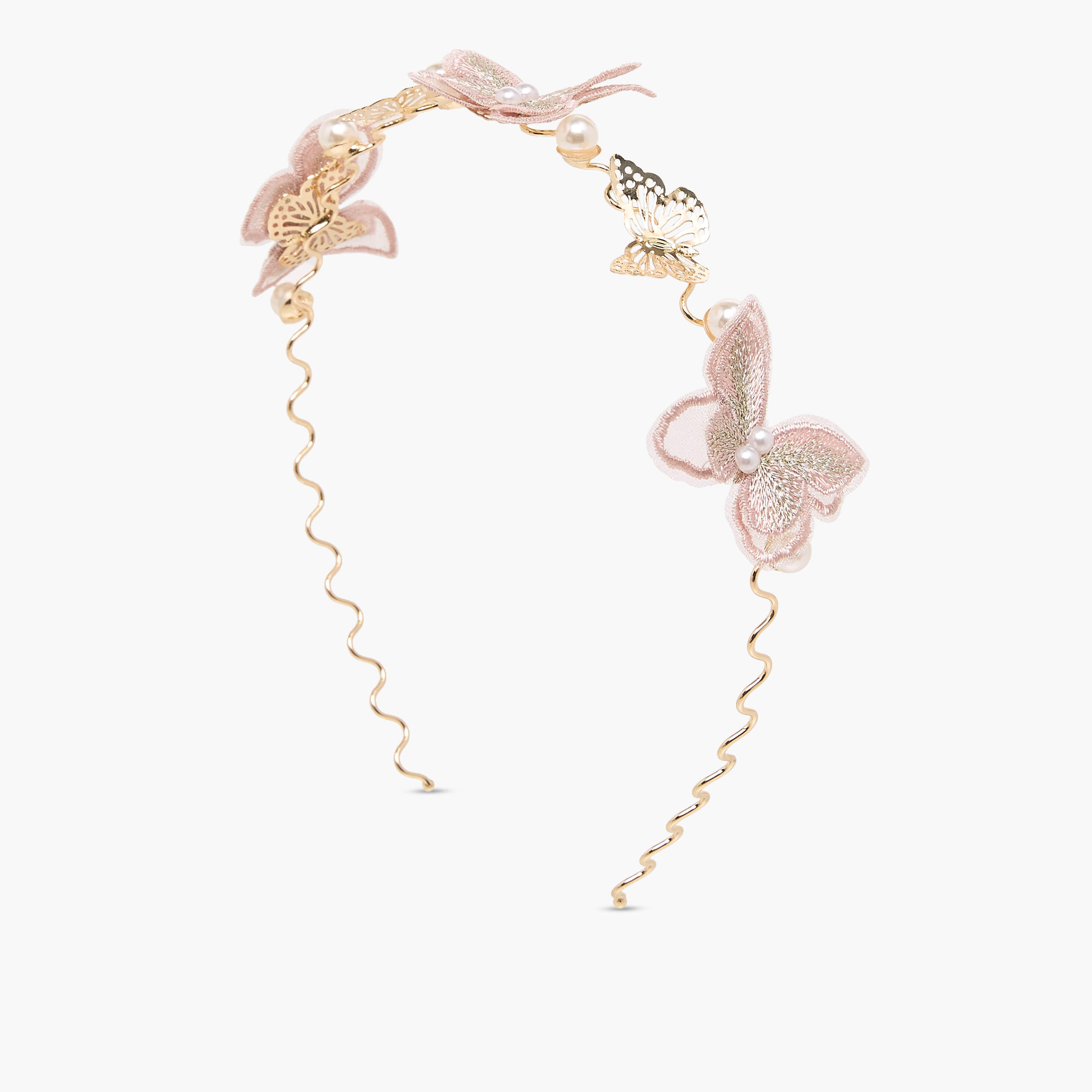 Pack of 3 Flora Bella Hairband and Hair Clip with Butterfly Embellishment-girls-accessories-hairaccessories-image-3