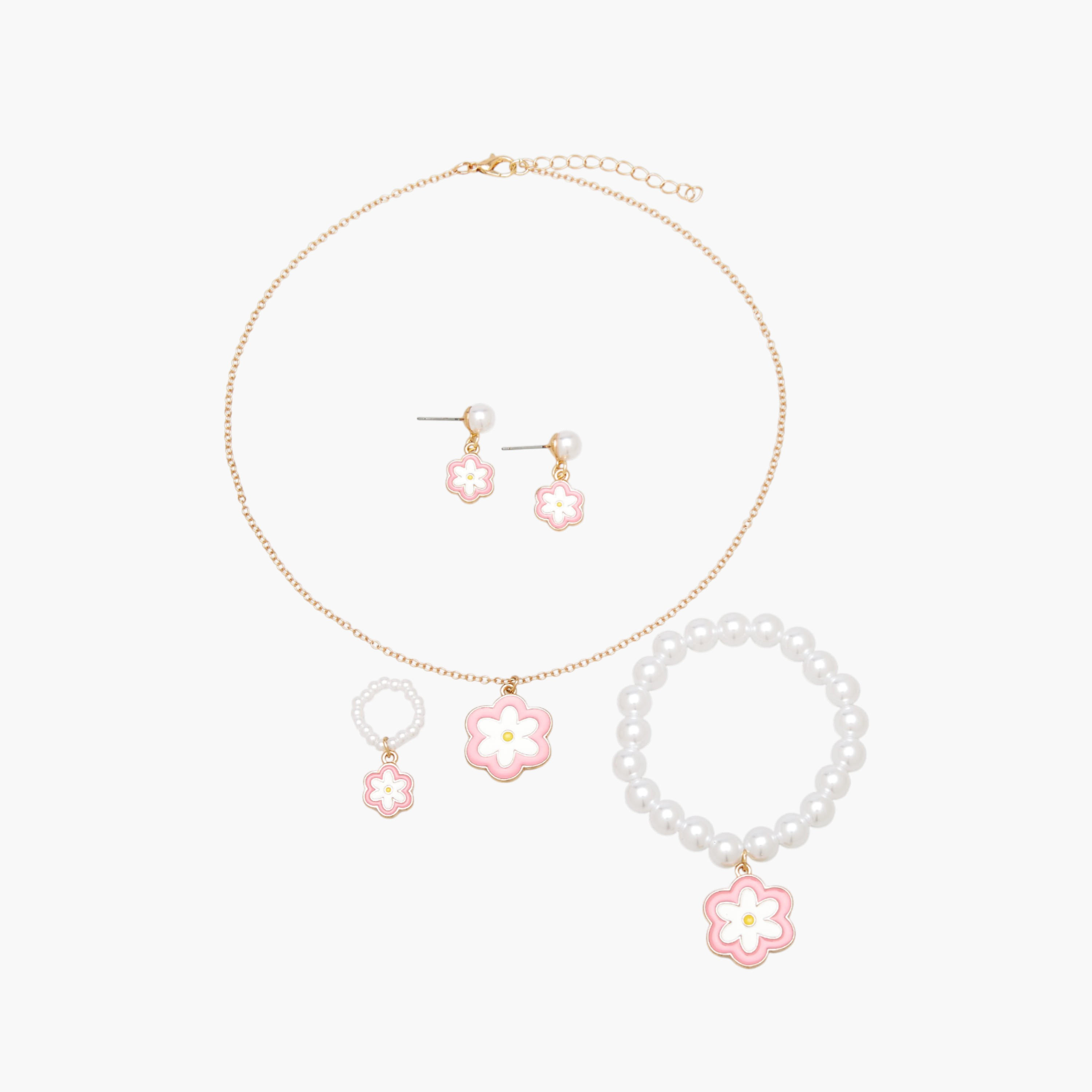 طقم مجوهرات بدلاية على شكل زهرة من فلورا بيلا-girls-accessories-jewellery-image-2