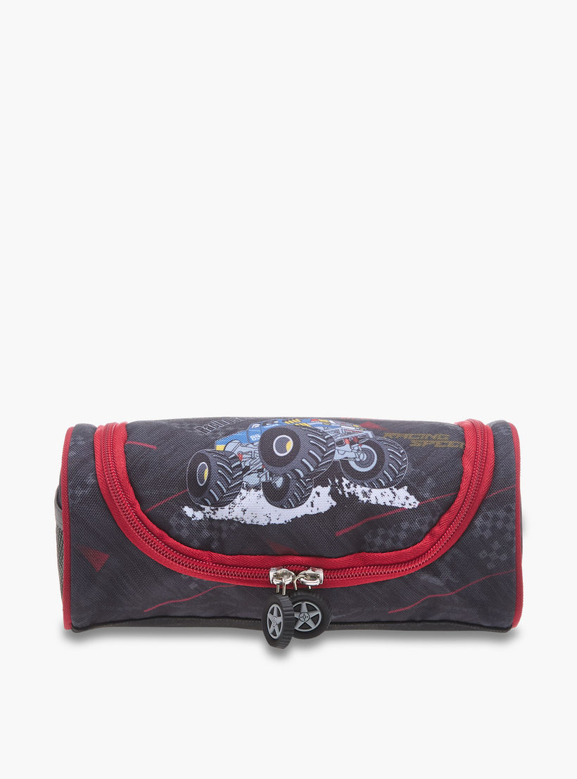 LBL by Shoexpress Graphic Print Pencil Pouch with Zip Closure-school-stationery-pencilcases-image-1