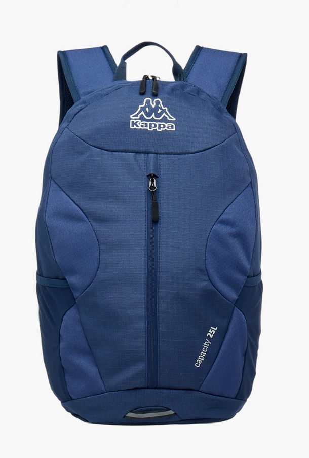 شنطة ظهر بأحزمة قابلة للتعديل وسحاب إغلاق وطبعات الشعار من كابا - 16x27x46 سم-women-bagsandwallets-backpacks-image-1