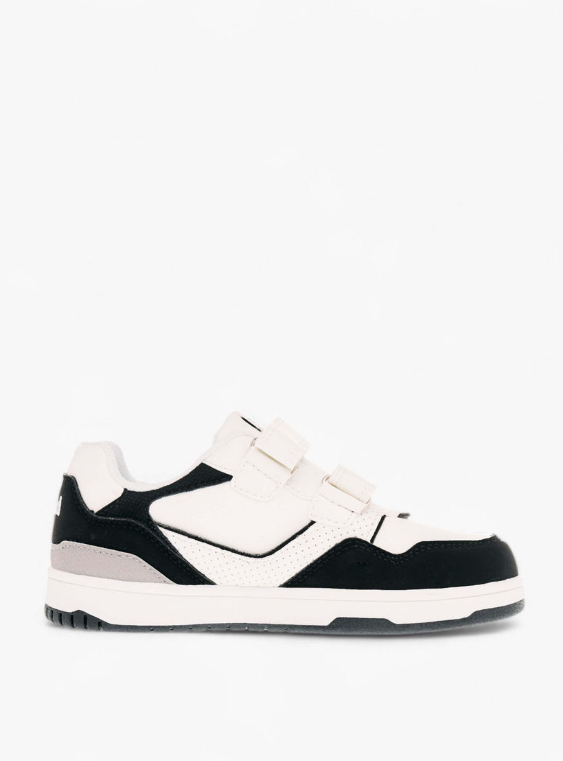 Lee Cooper Kids' Panelled Low Ankle Sneakers with Hook and Loop Closure-boys-shoes-schoolshoes-image-3