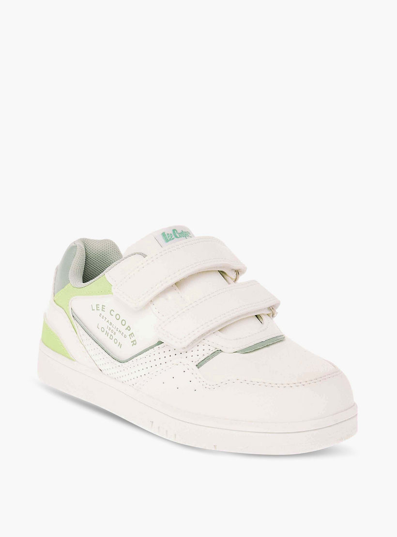 Lee Cooper Kids' Panelled Low Ankle Sneakers with Hook and Loop Closure-boys-shoes-sneakers-image-2