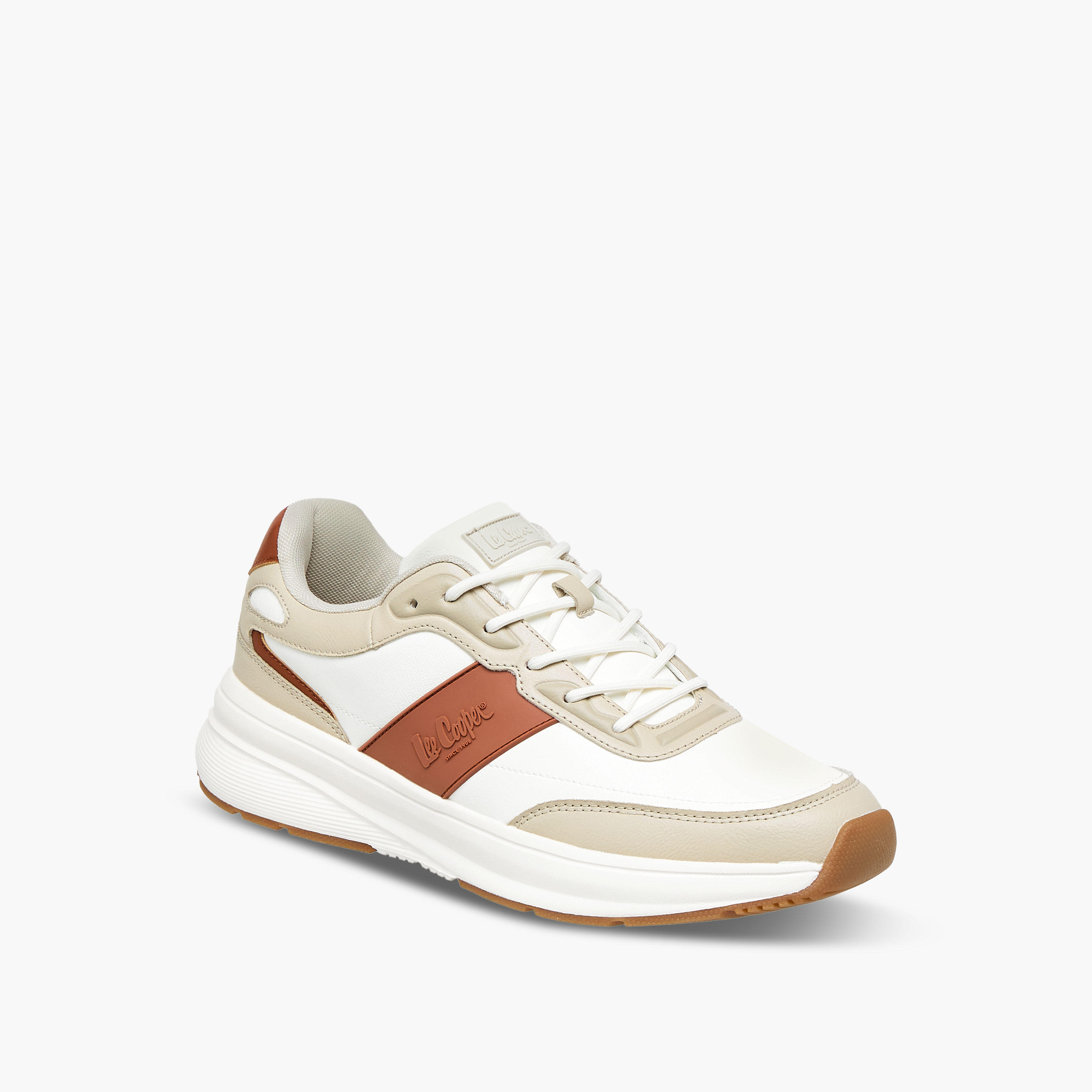 Lee Cooper Men's Panelled Lace-Up Sneakers-men-shoes-sneakers-image-2