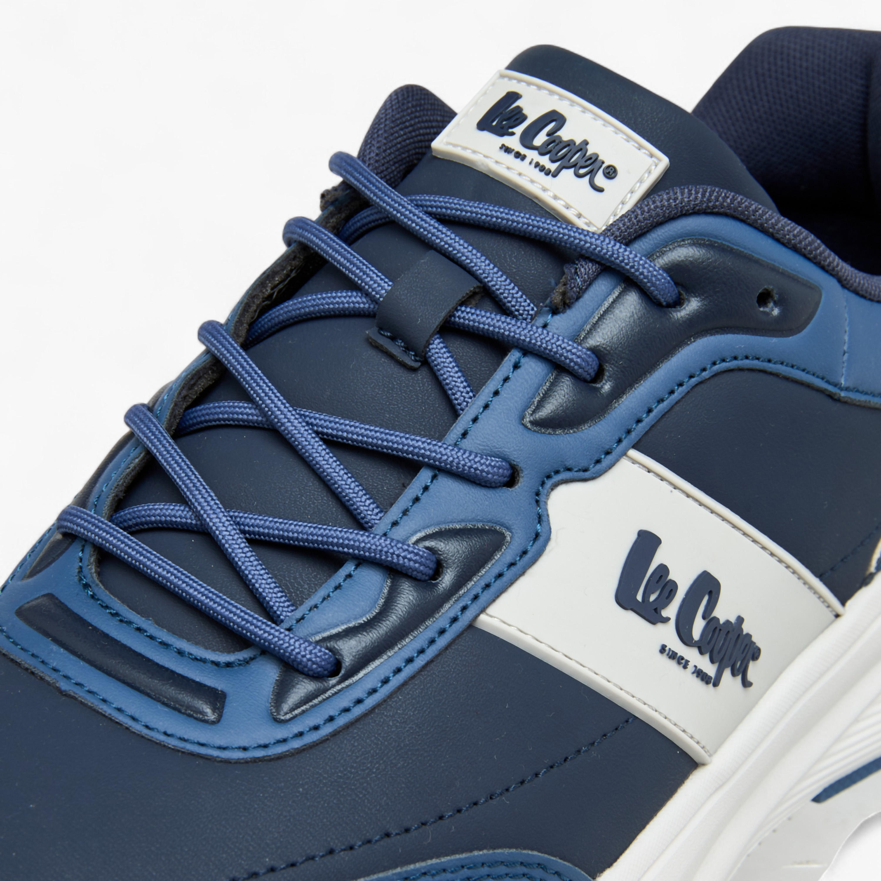 Lee Cooper Men's Panelled Lace-Up Sneakers-men-shoes-sneakers-image-4