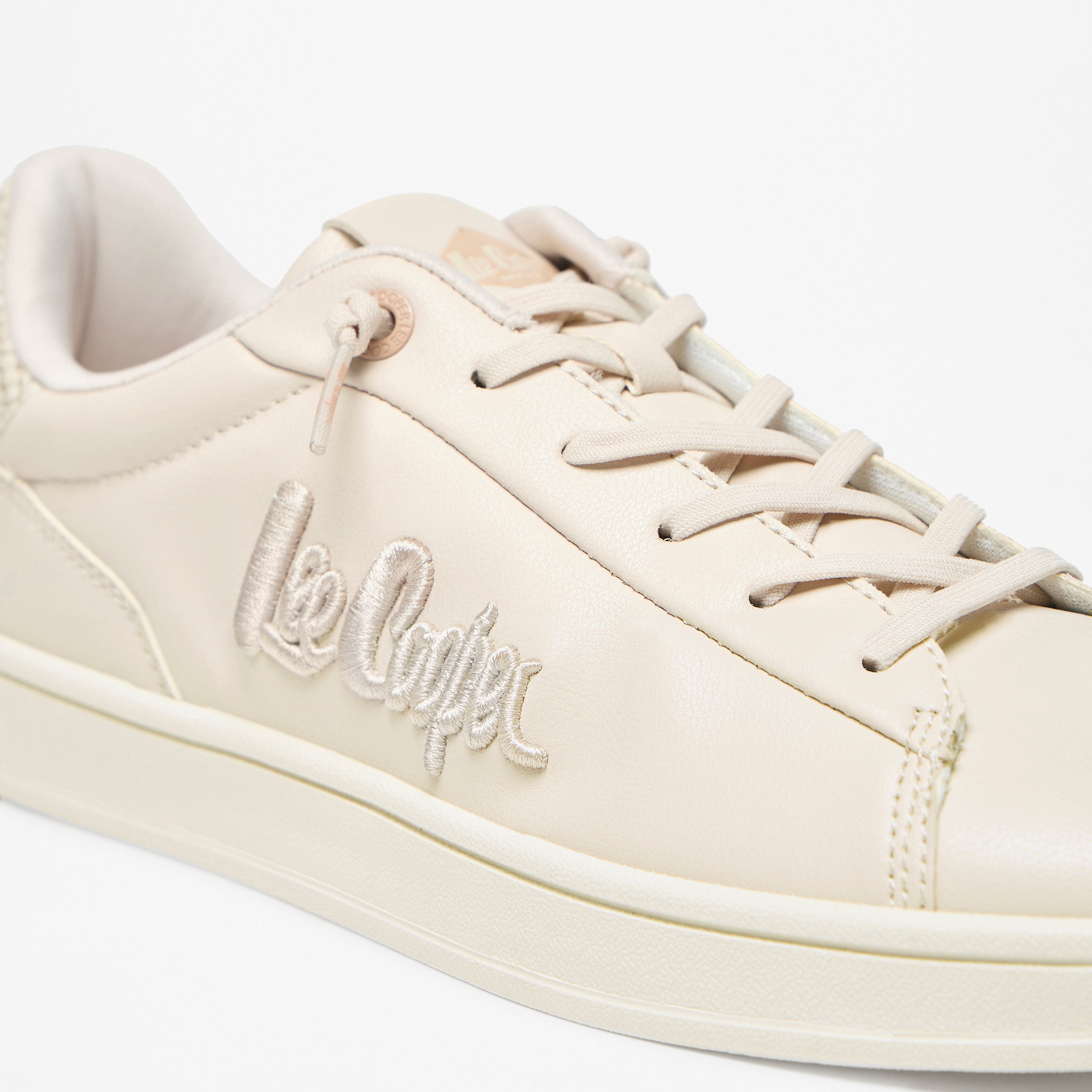 Lee Cooper Women's Logo Embroidered Lace-Up Low Ankle Sneakers-women-shoes-sneakers-image-5