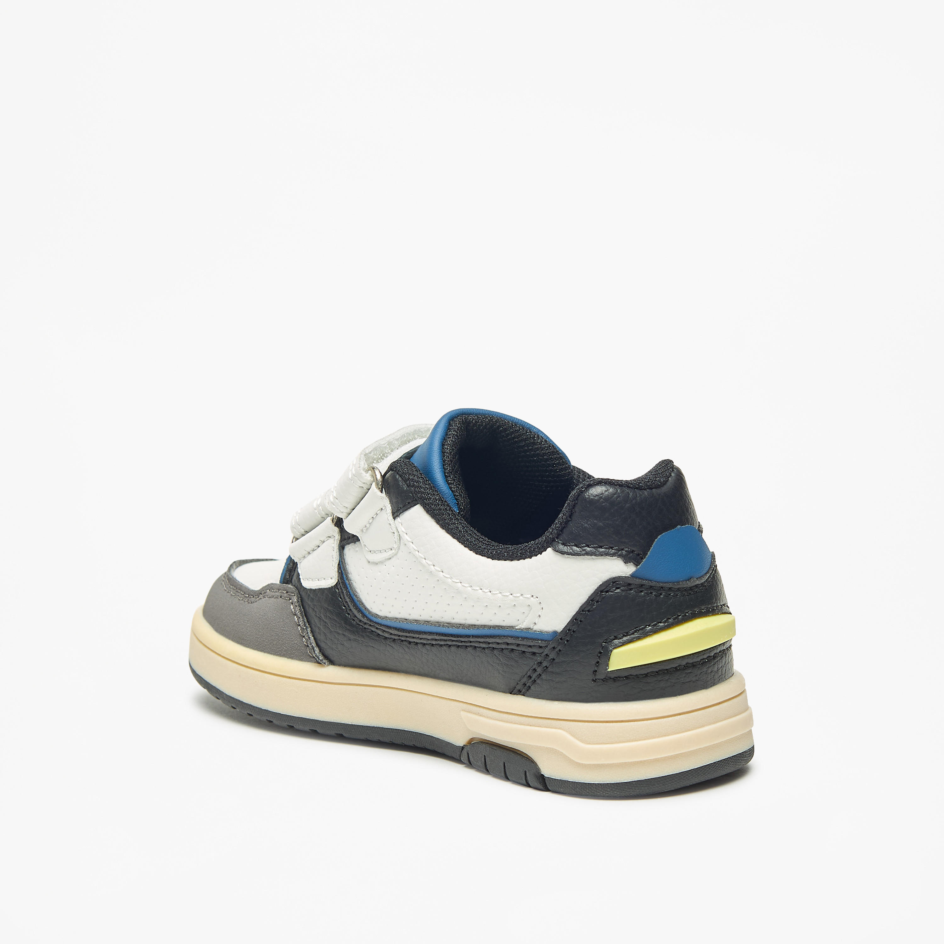 Juniors Colourblock Sneakers with Hook and Loop Closure-boys-shoes-sneakers-image-7