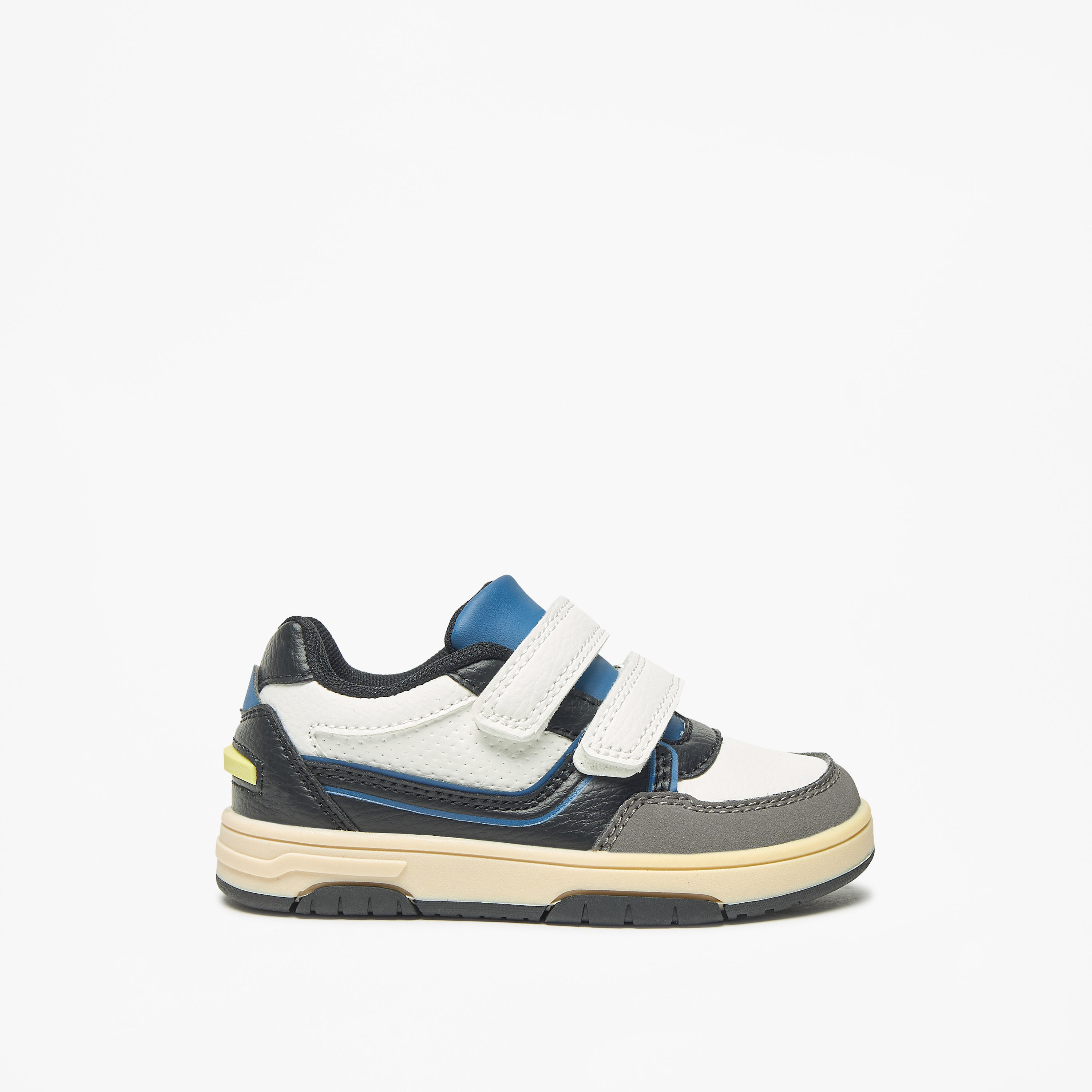Juniors Colourblock Sneakers with Hook and Loop Closure-boys-shoes-sneakers-image-8