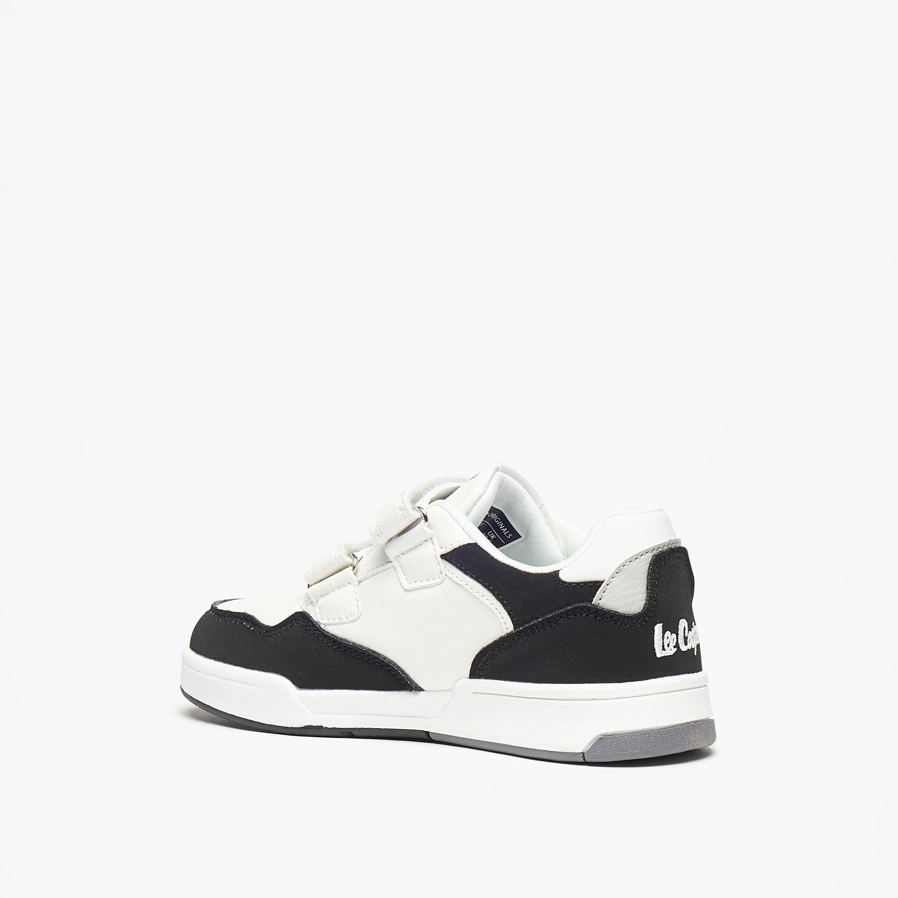 Lee Cooper Kids' Colourblock Sneakers with Hook and Loop Closure-boys-shoes-schoolshoes-image-3