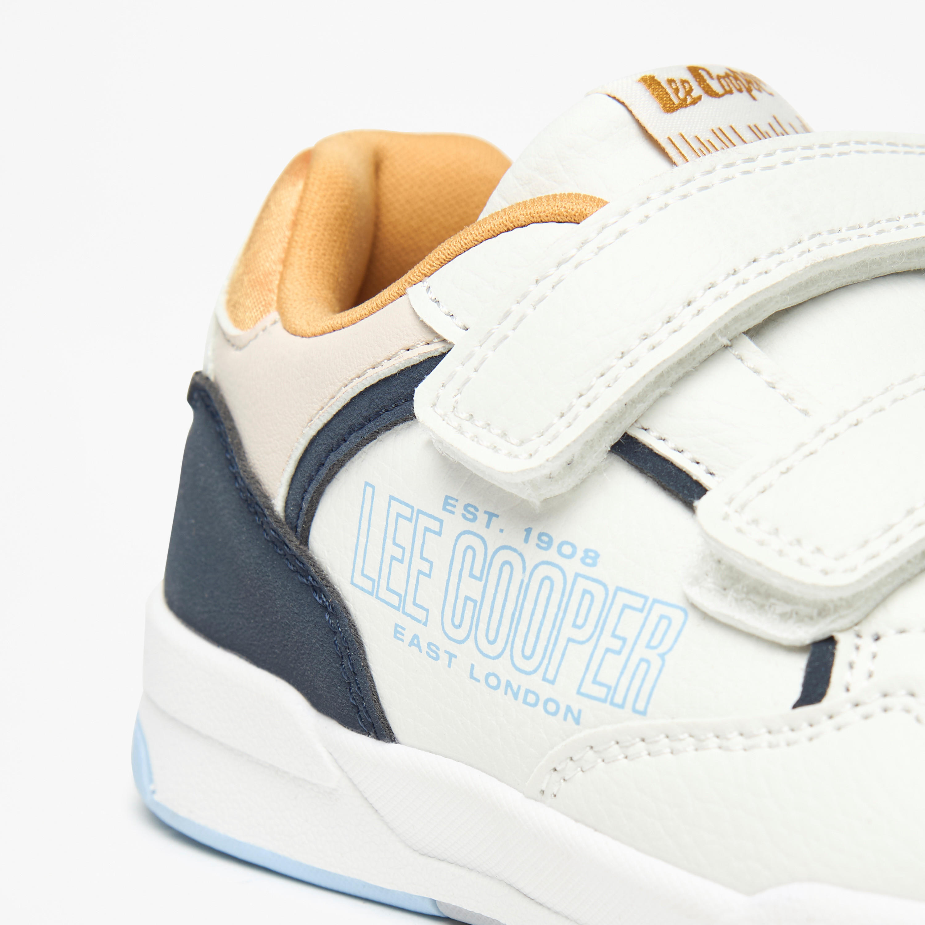 Lee Cooper Kids' Colourblock Sneakers with Hook and Loop Closure-boys-shoes-schoolshoes-image-10