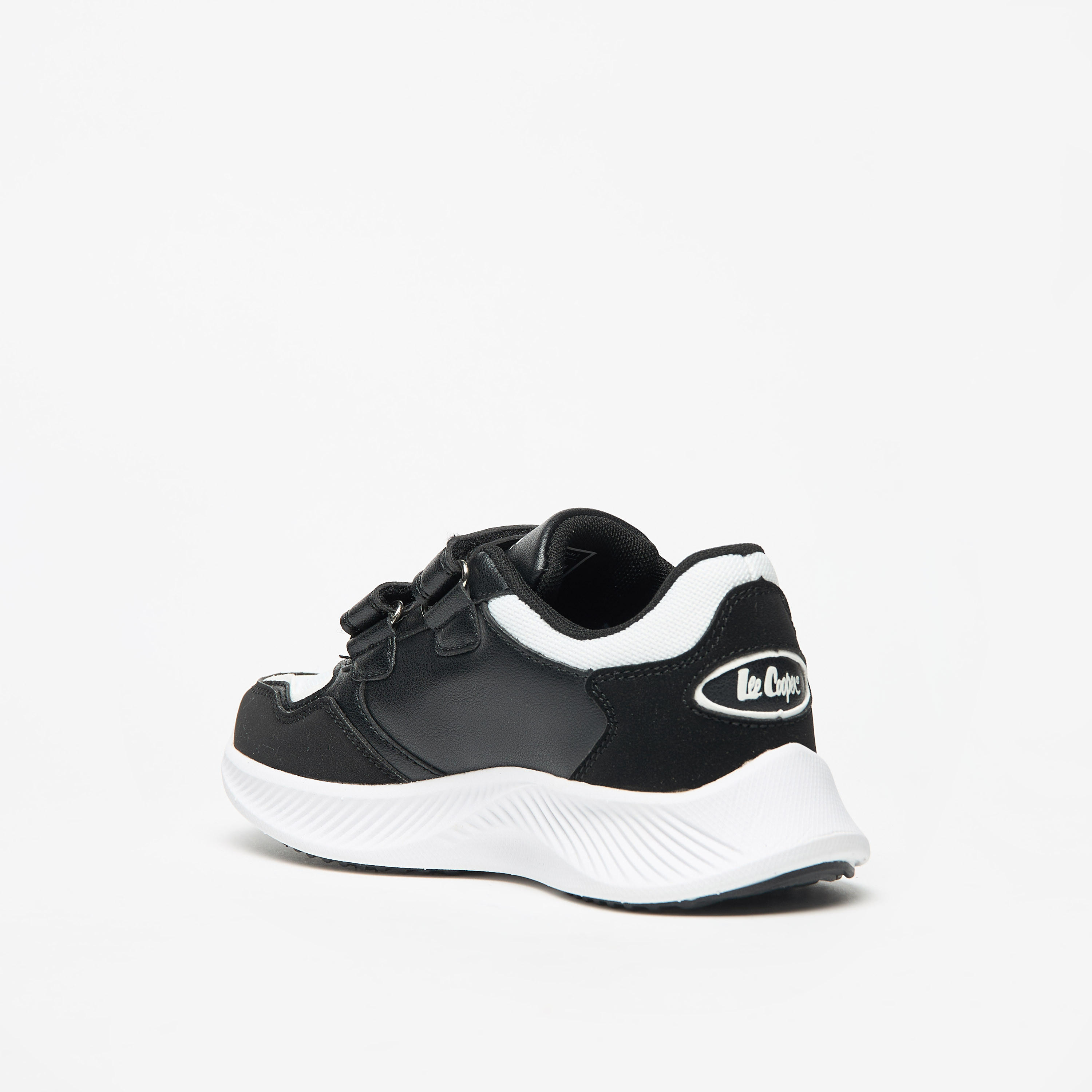 Lee Cooper Kids' Panelled Lightweight Sneakers with Hook and Loop Closure-boys-shoes-sneakers-image-2