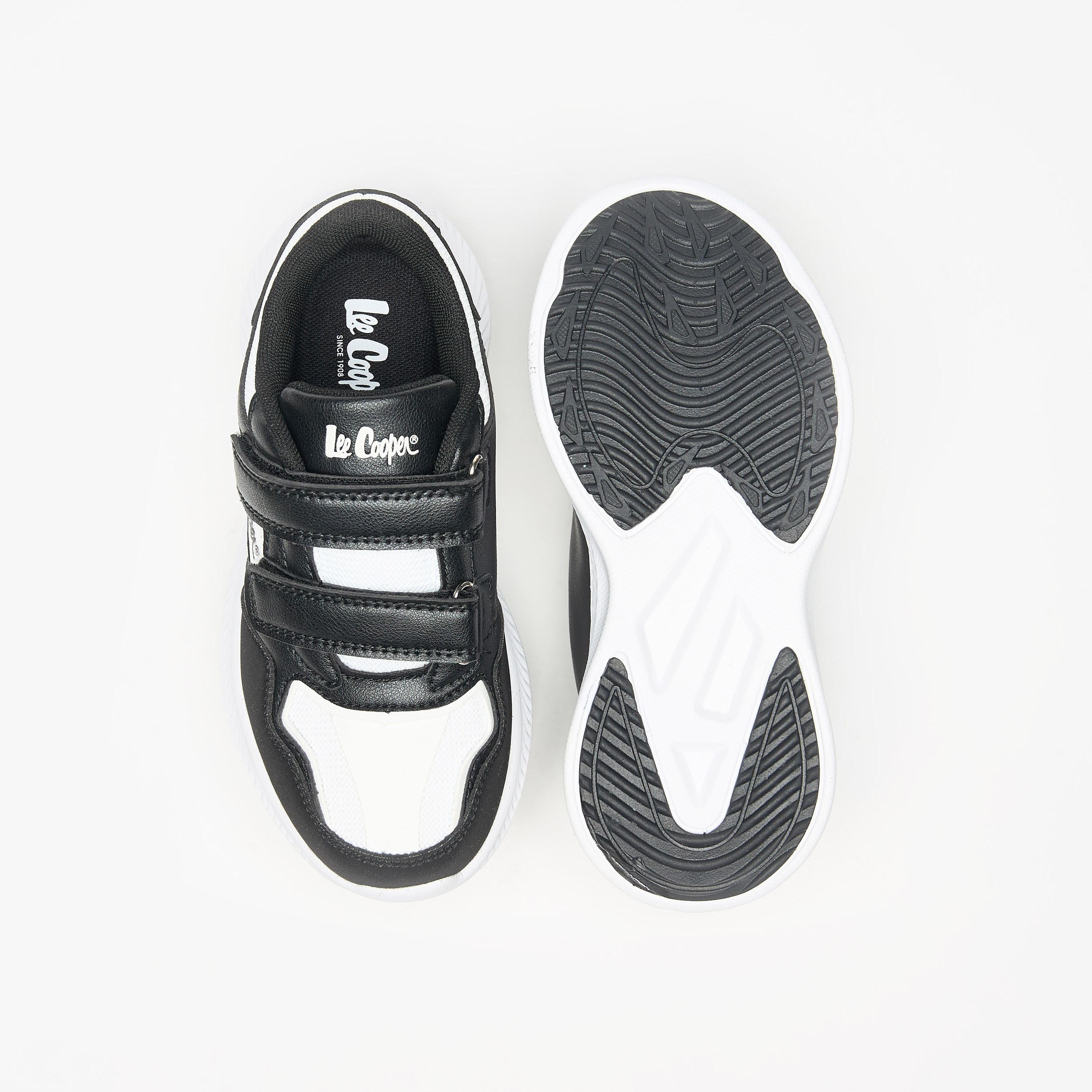 Lee Cooper Kids' Panelled Lightweight Sneakers with Hook and Loop Closure-boys-shoes-sneakers-image-4