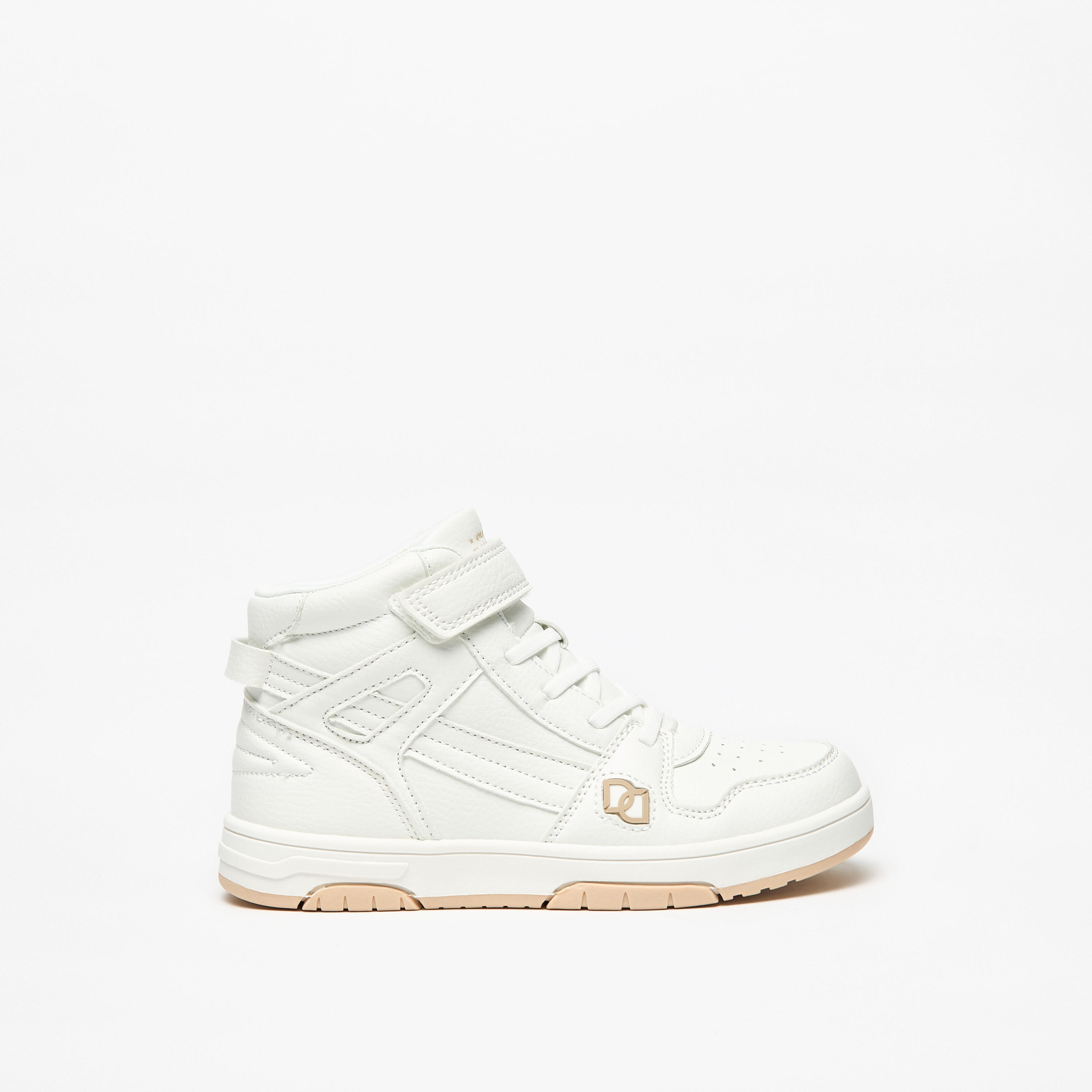 Mister Duchini Kids' Panelled Sneakers with Hook and Loop Closure-boys-shoes-sneakers-image-3