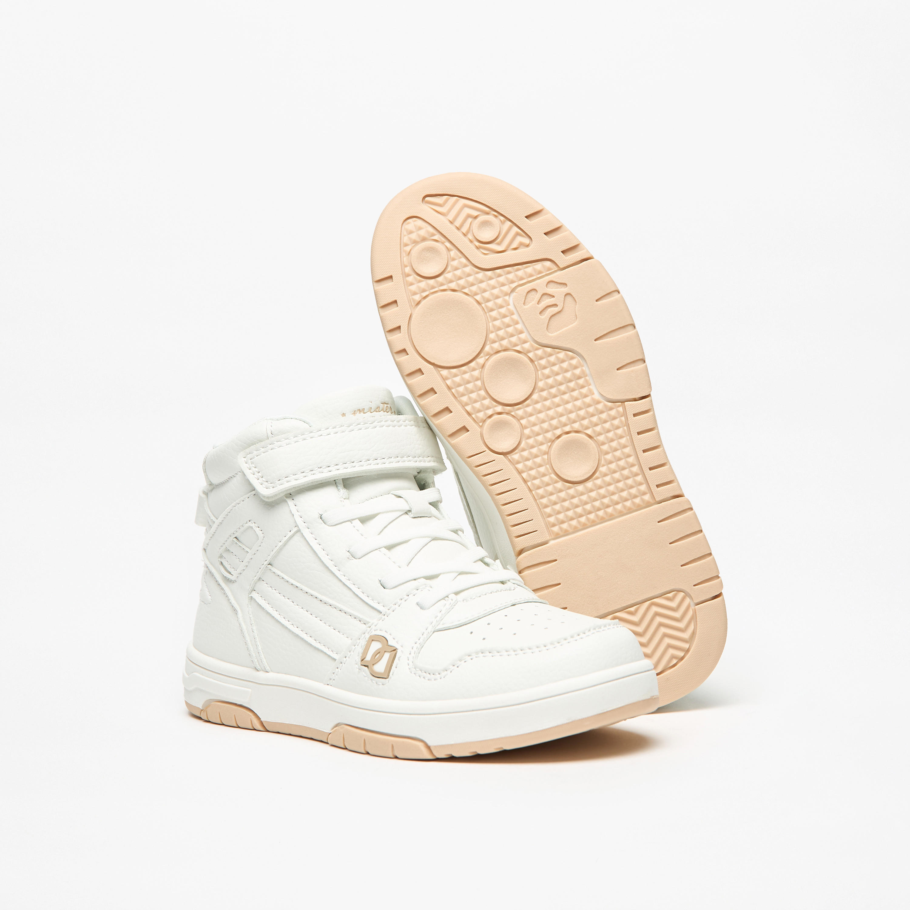 Mister Duchini Kids' Panelled Sneakers with Hook and Loop Closure-boys-shoes-sneakers-image-4