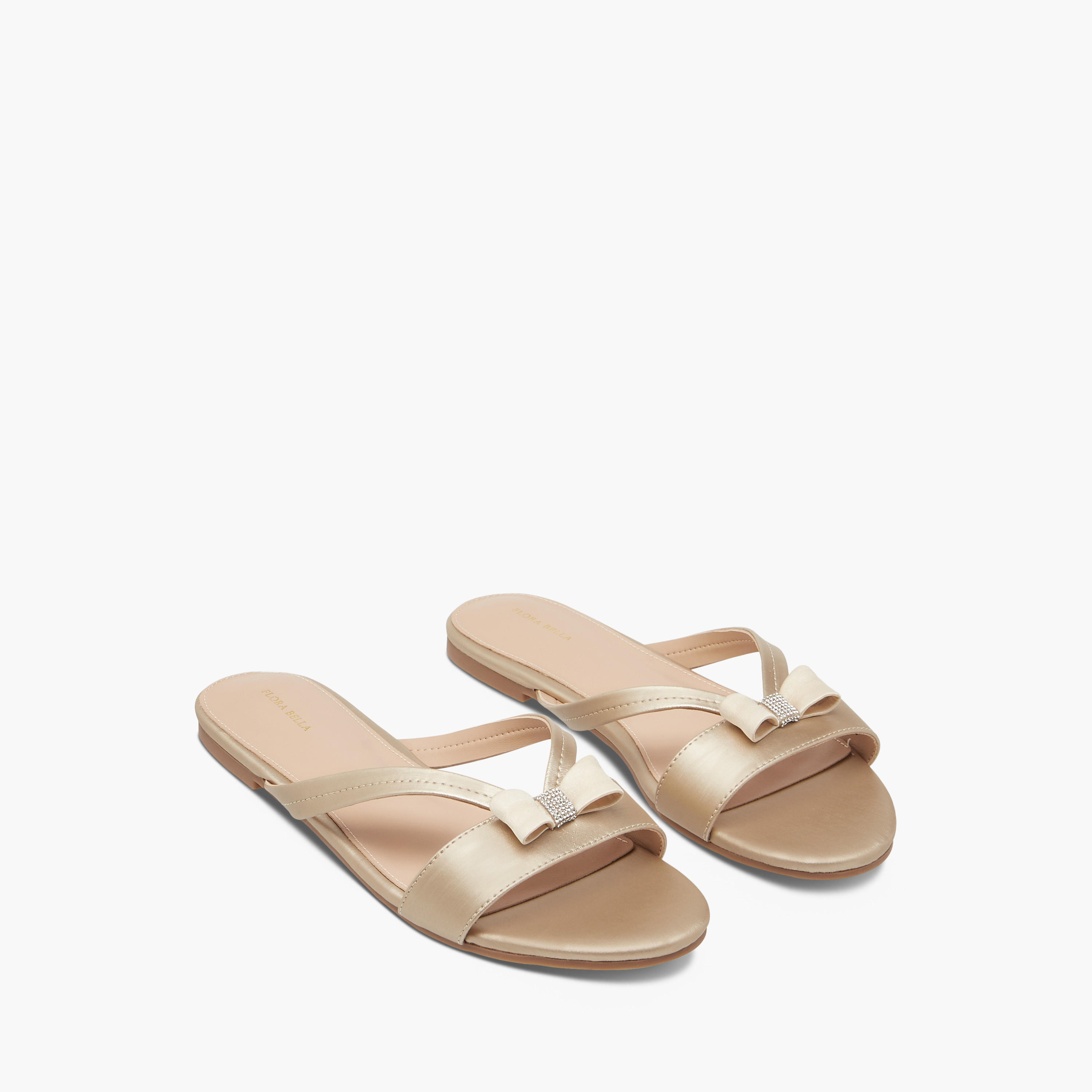 Flora Bella Bow Accent Slip-On Sandals-women-shoes-flats-sandals-image-1
