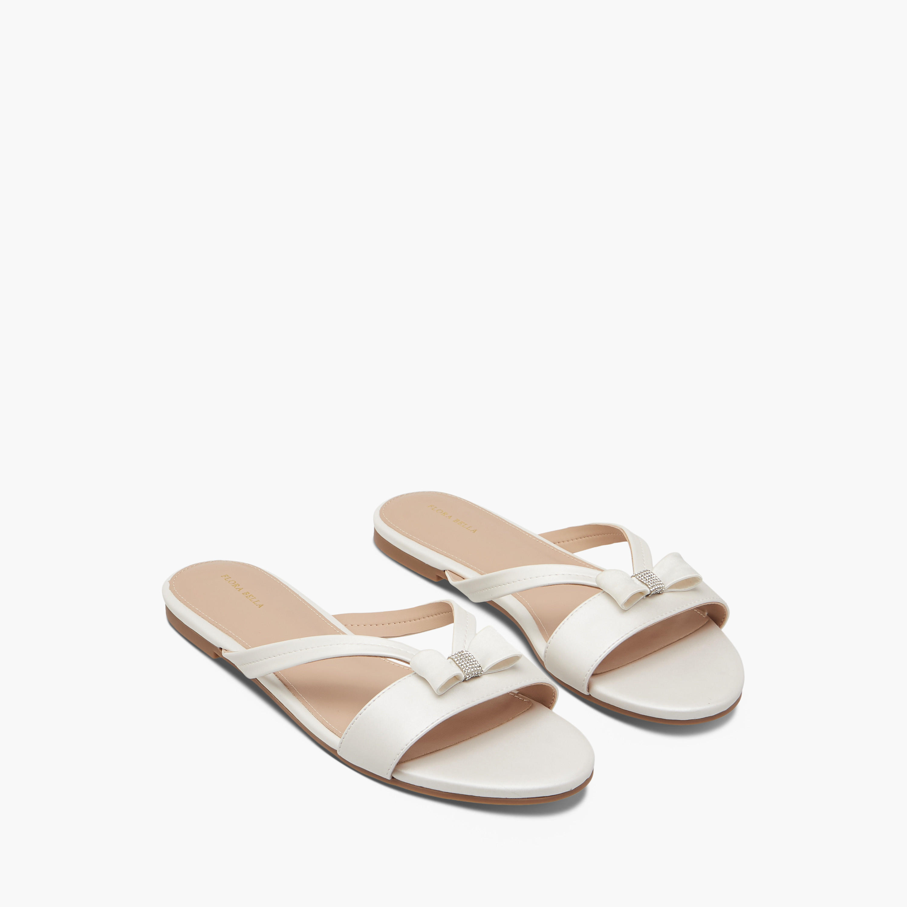 Flora Bella Bow Accent Slip-On Sandals-women-shoes-flats-sandals-image-1