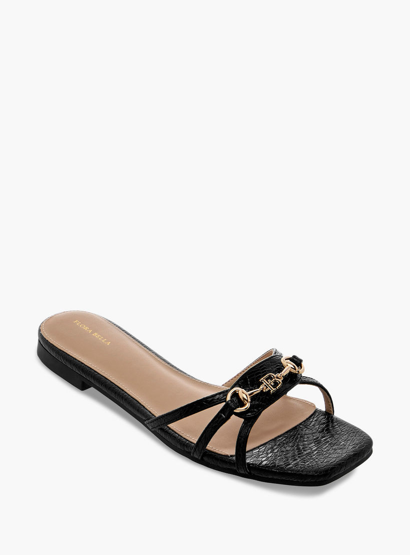 صندل مسطّح سهل الارتداء بزينة معدنية من فلورا بيلا-women-shoes-flats-sandals-image-2