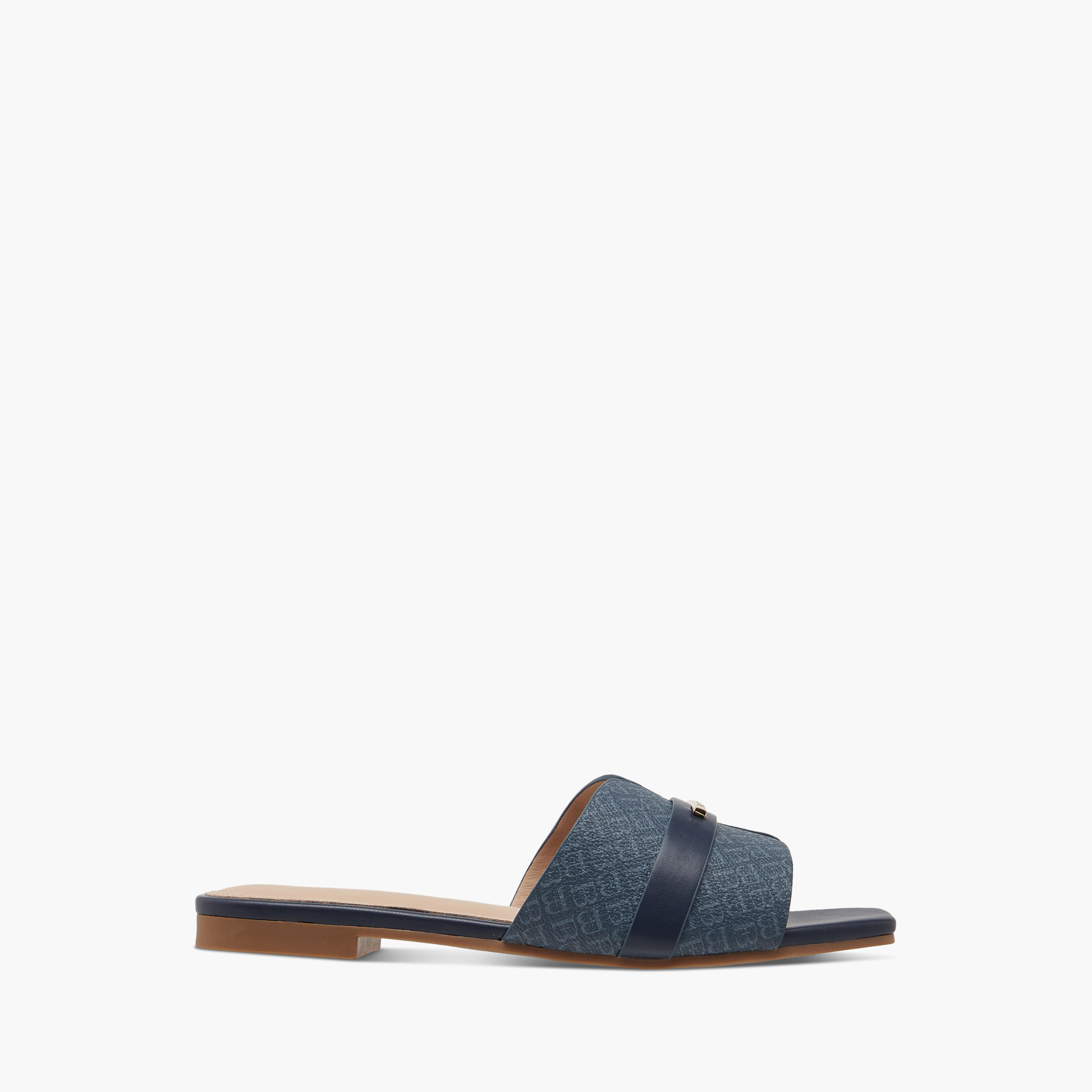 Flora Bella Monogram Print Slip-On Sandals-women-shoes-flats-sandals-image-3