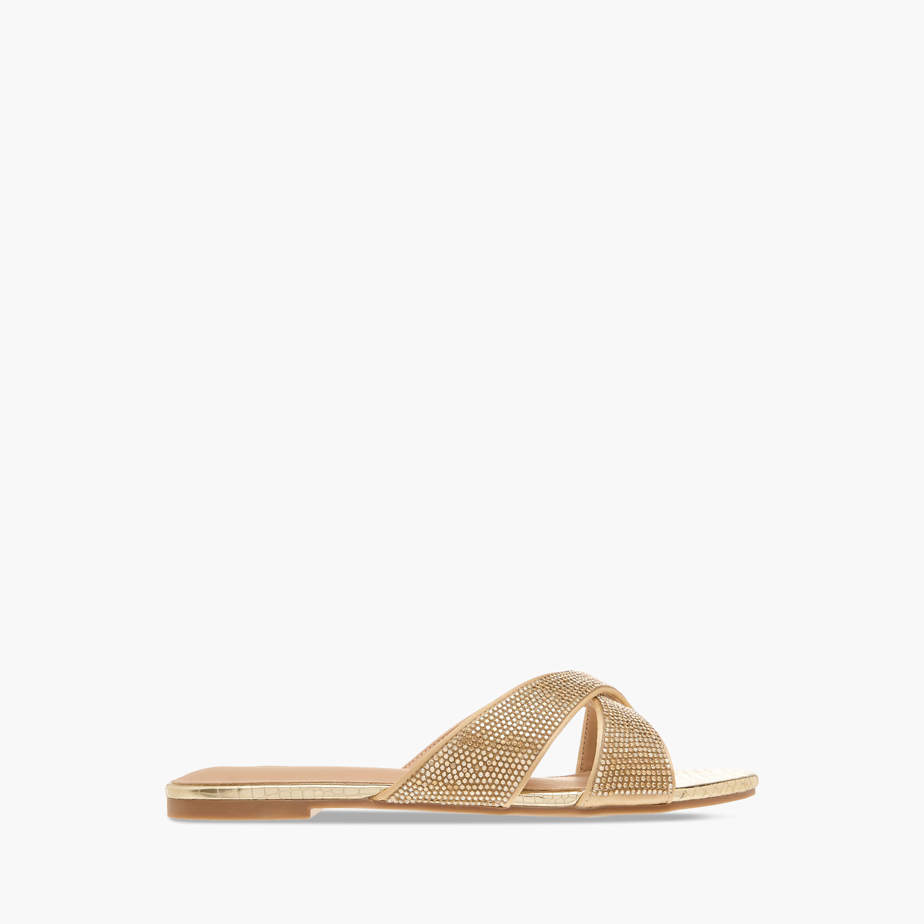 صندل مسطّح مزيّن سهل الارتداء بحزام متقاطع من فلورا بيلا-women-shoes-flats-sandals-image-3