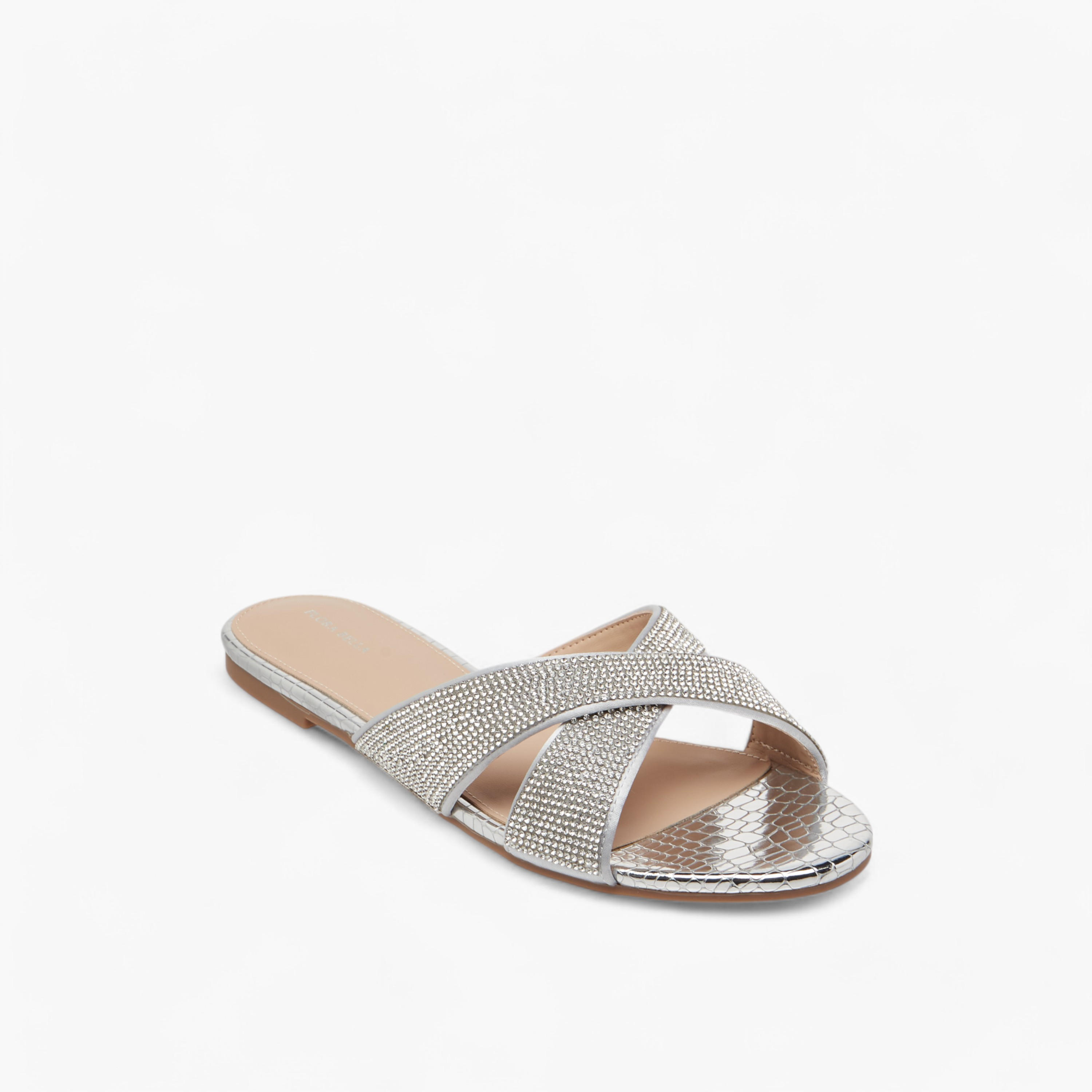صندل مسطّح مزيّن سهل الارتداء بحزام متقاطع من فلورا بيلا-women-shoes-flats-sandals-image-2