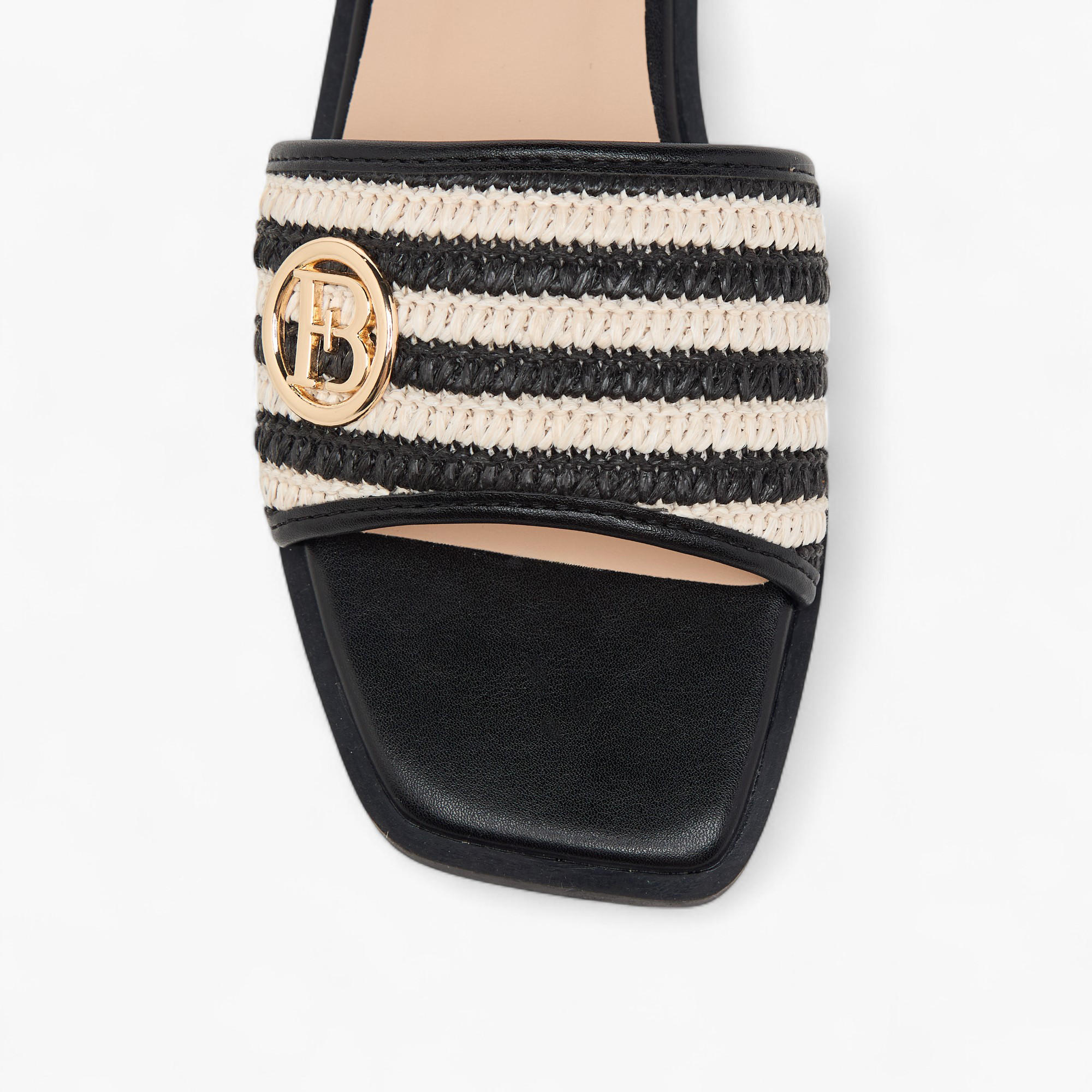 Flora Bella Textured Slip-On Flat Sandals with Metal Accent-women-shoes-flats-sandals-image-4