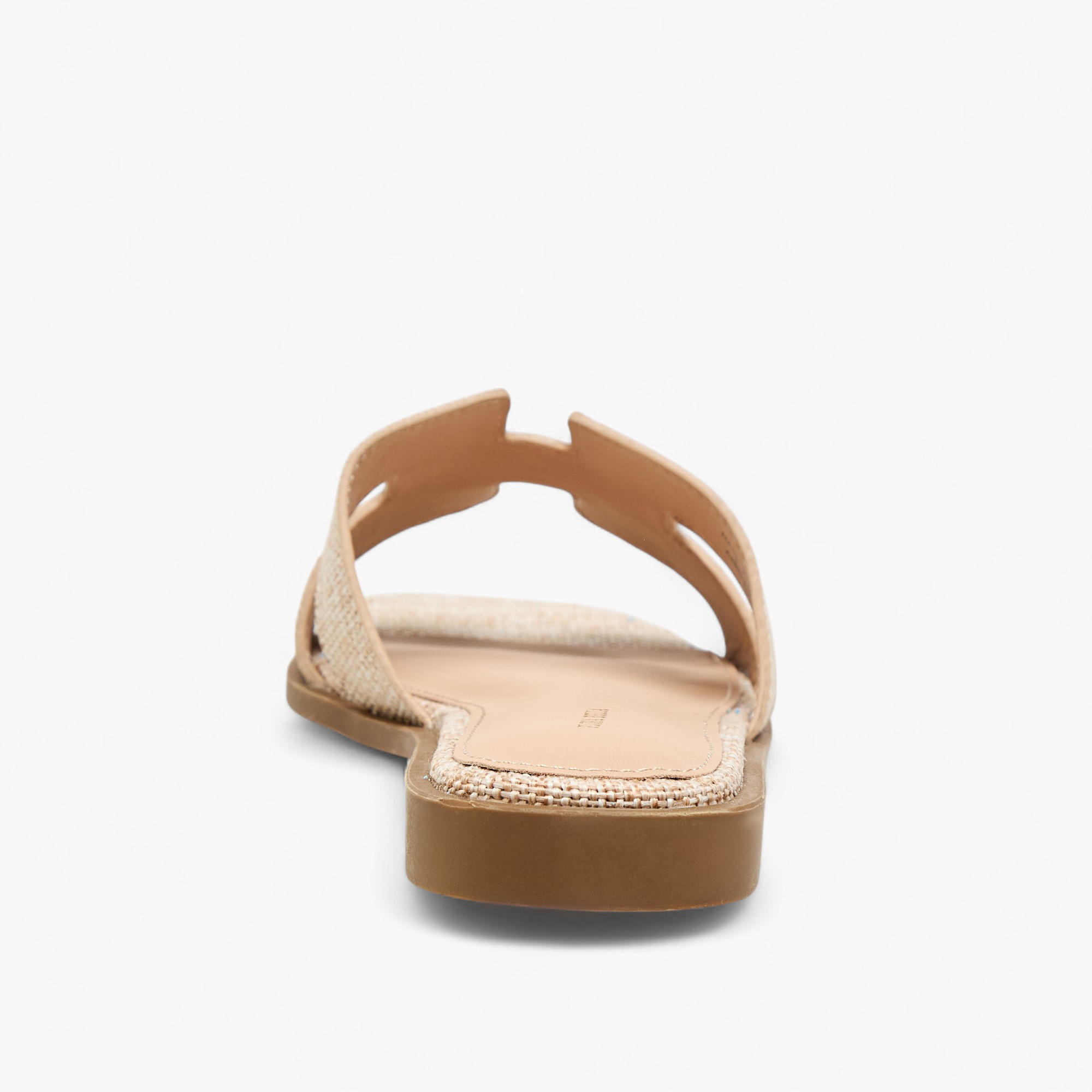 Flora Bella Textured Slip-On Flat Sandals with Cut-Out Deatil-women-shoes-flats-sandals-image-5
