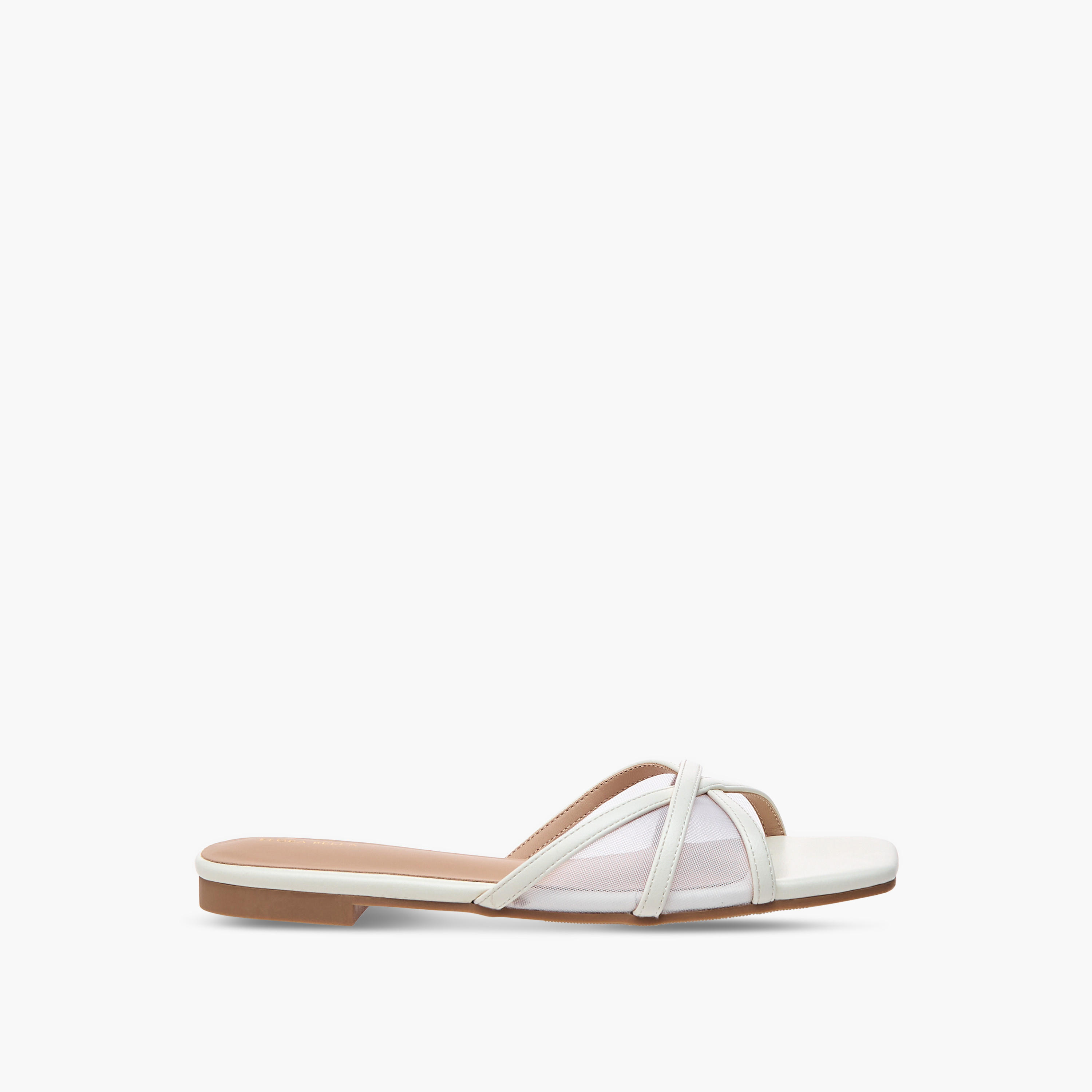 Flora Bella Mesh Detail Slip-On Cross Strap Sandals-women-shoes-flats-sandals-image-3