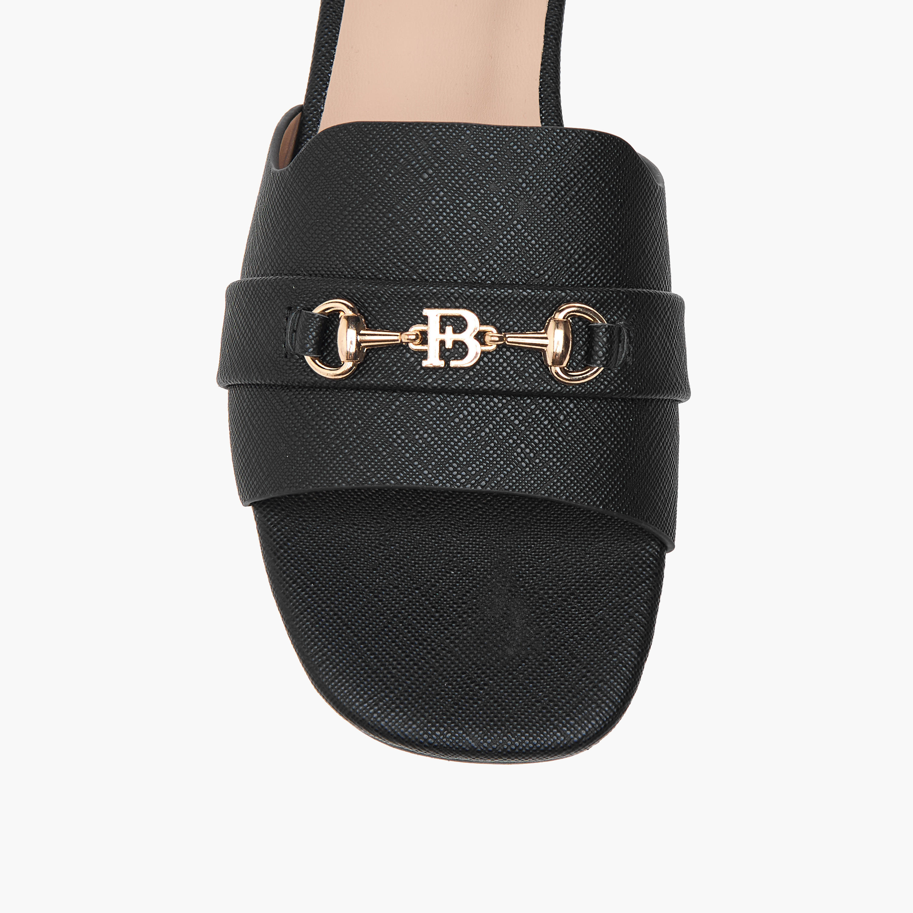 Flora Bella Textured Slip-On Sandals with Metal Accent-women-shoes-flats-sandals-image-4