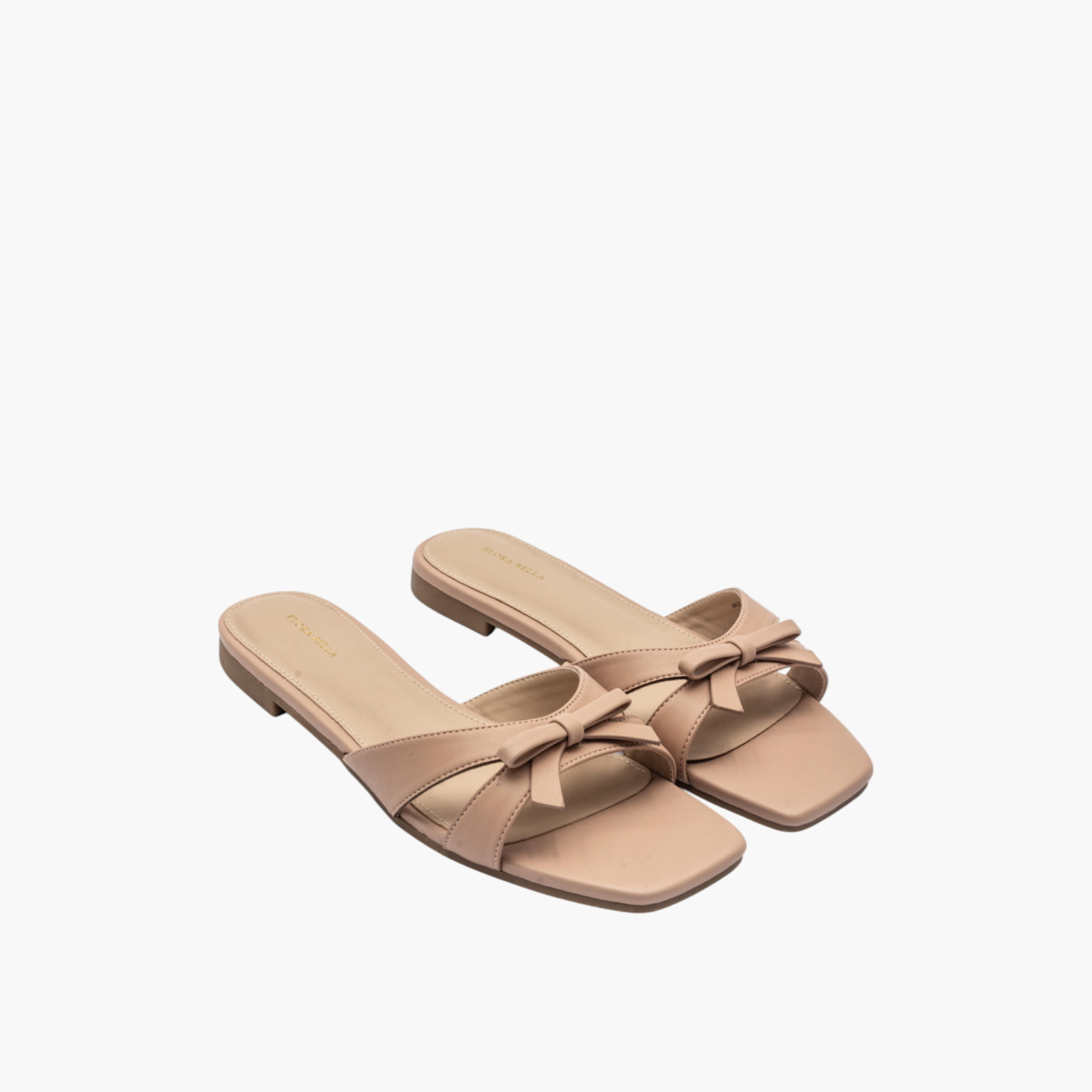 Flora Bella Bow Accent Slip-On Flat Sandals-women-shoes-flats-sandals-image-1