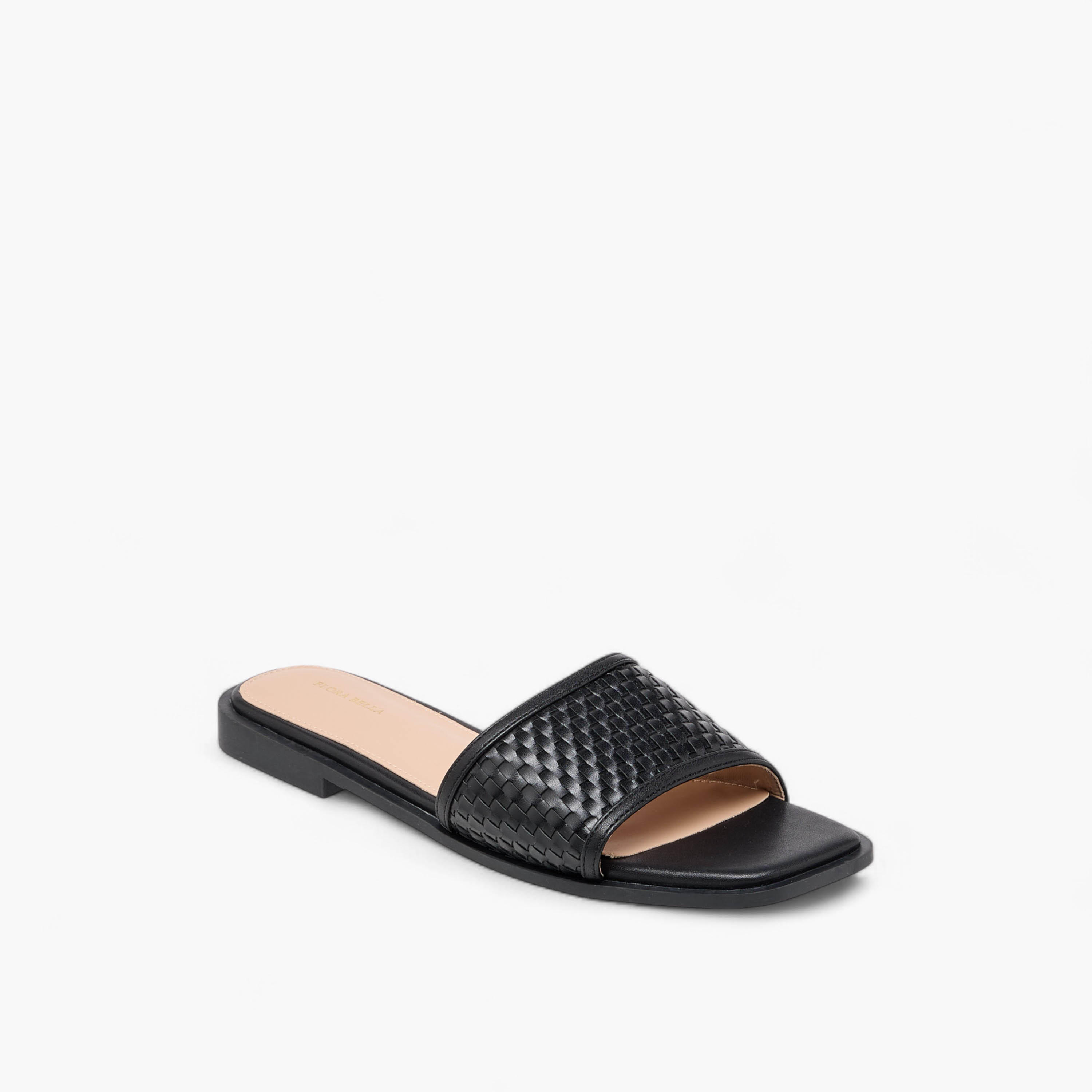 Flora Bella Textured Slip-On Flat Sandals-women-shoes-flats-sandals-image-2