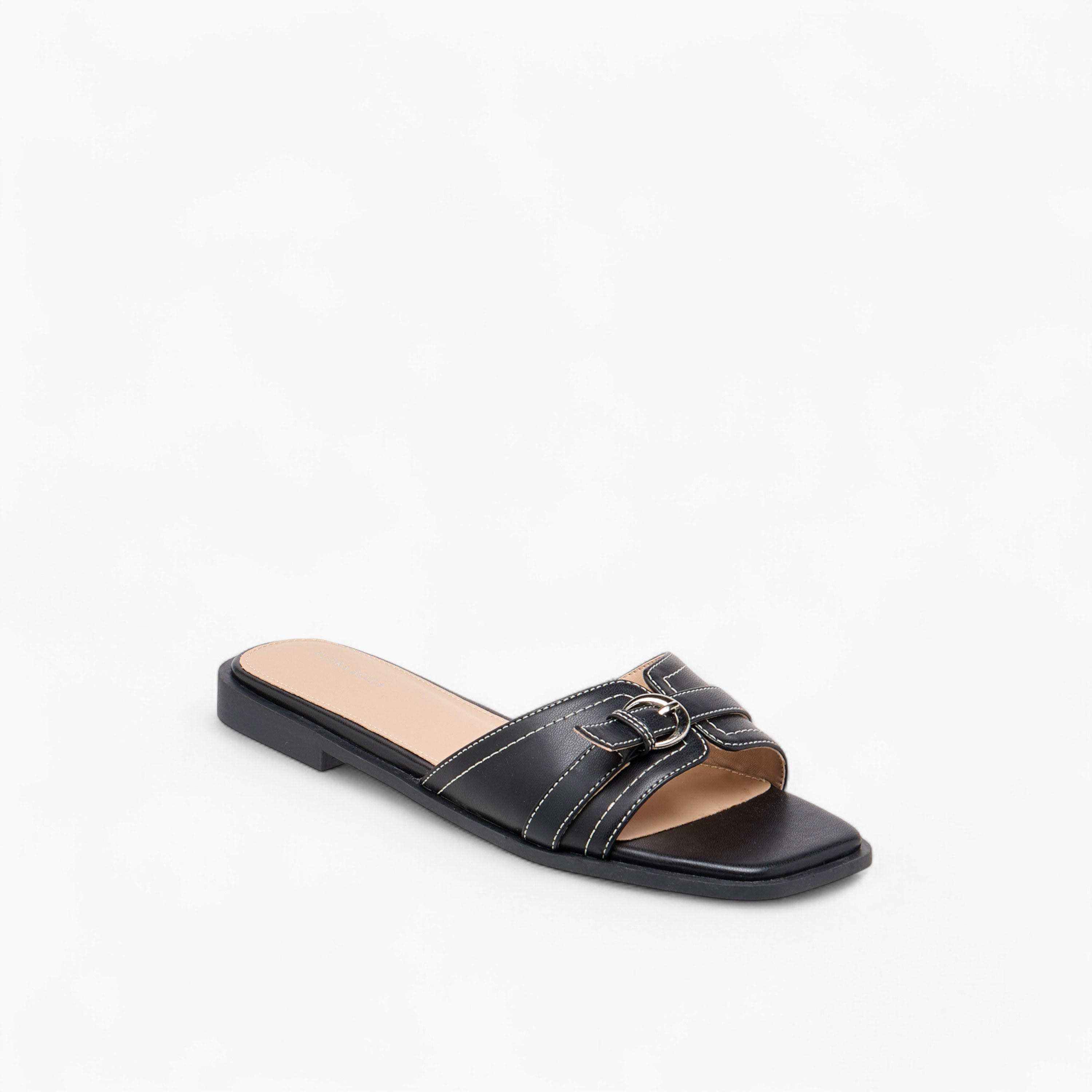 Flora Bella Buckle Accent Slip-On Flat Sandals-women-shoes-flats-sandals-image-2