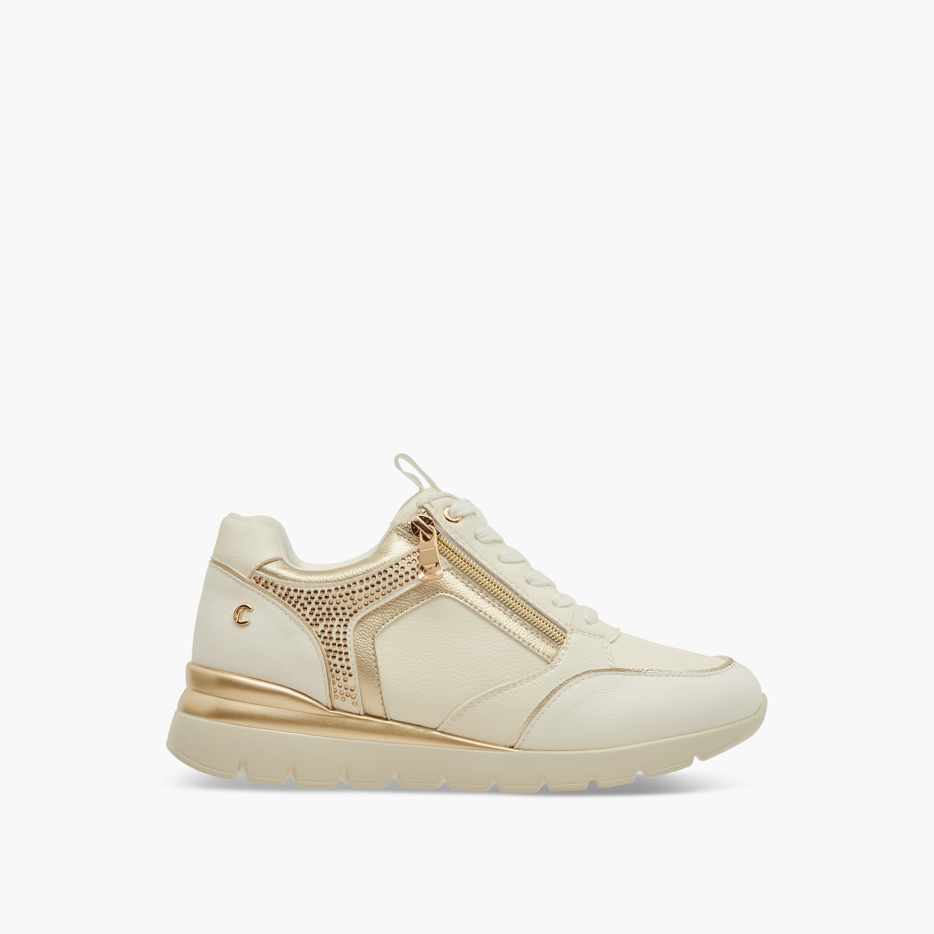 Le Confort Panelled Comfort Sneakers with Lace-Up Closure and Wedge Heels-women-shoes-sneakers-image-3