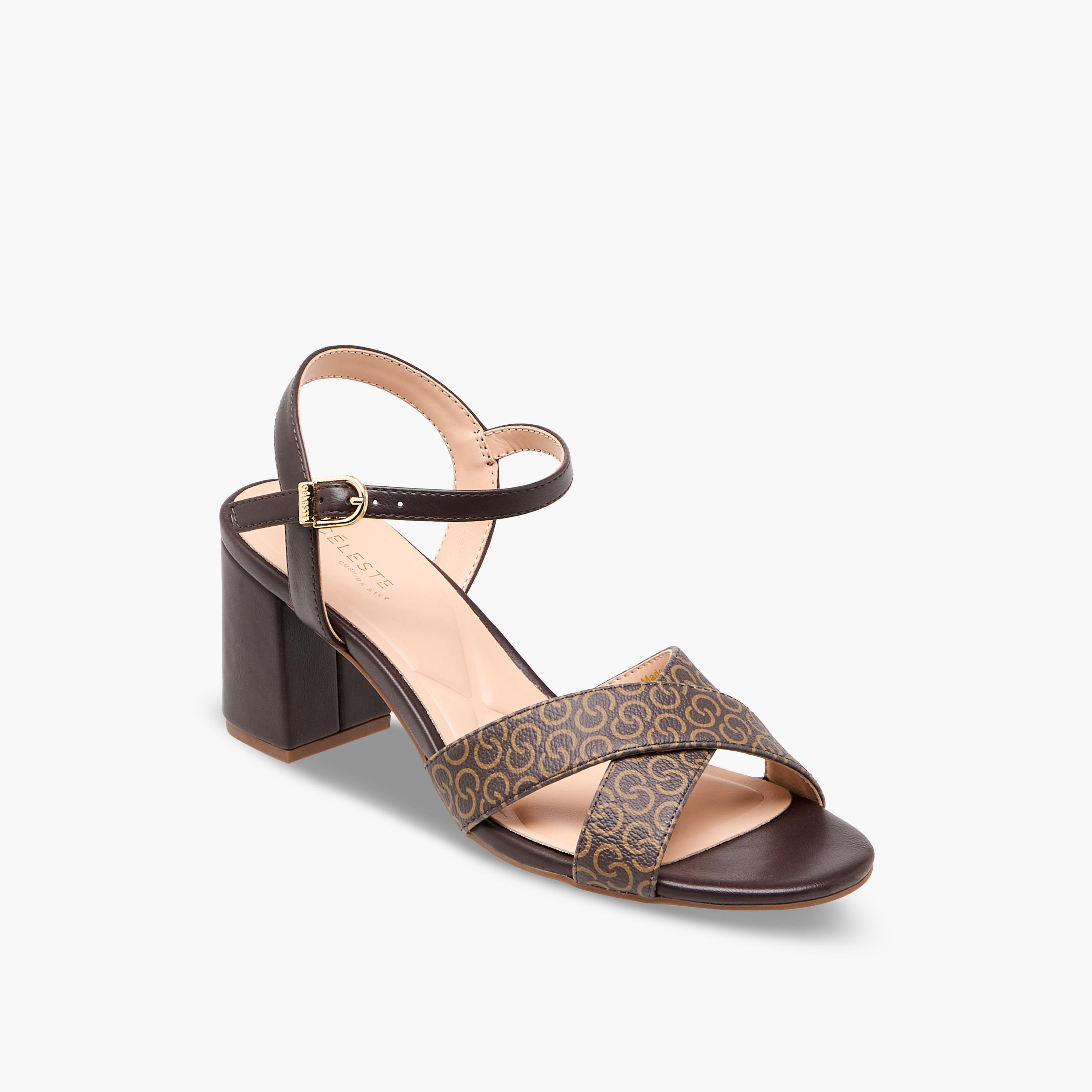 Celeste Women Monogram Print Block Heel Sandals-women-shoes-sandals-heeled-image-2