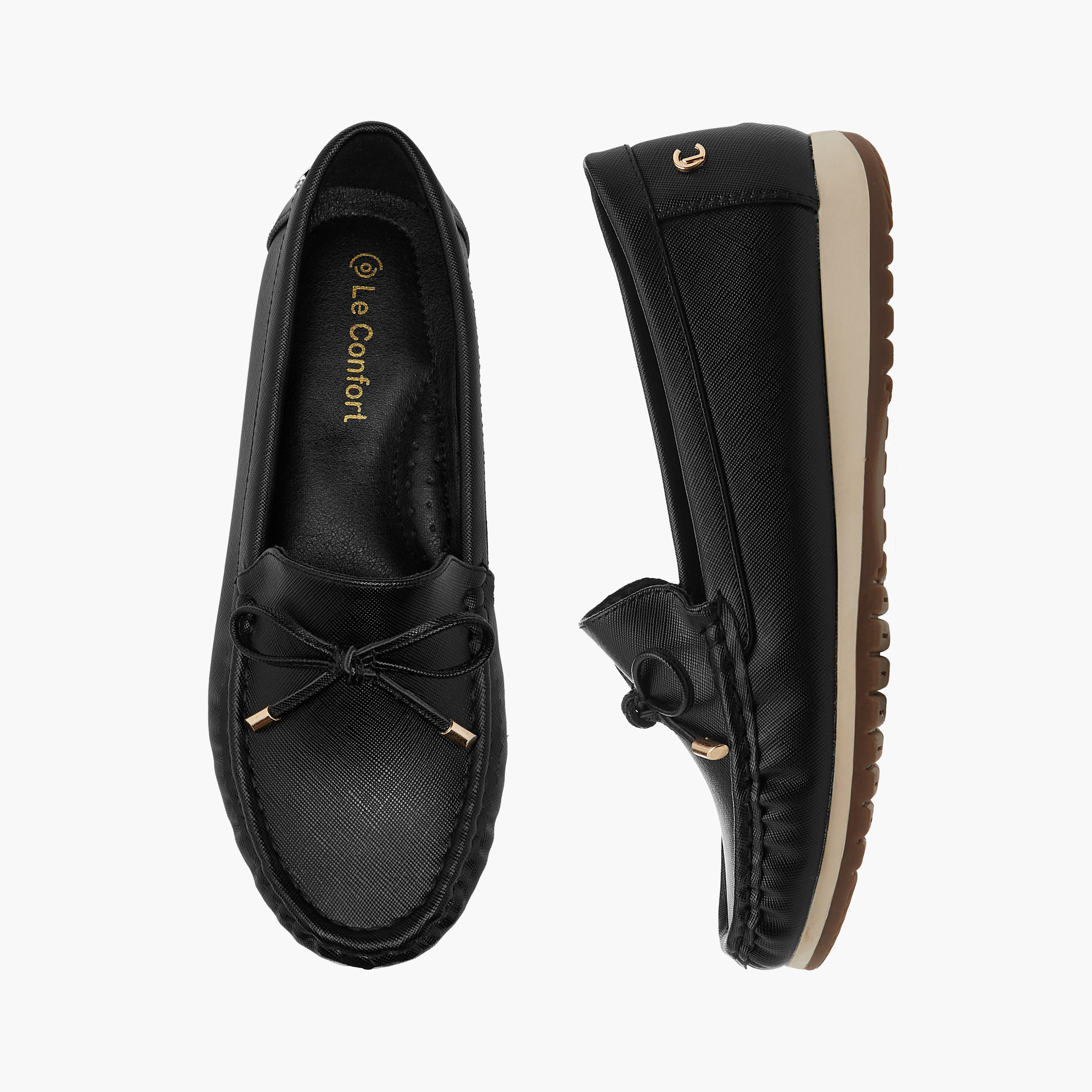 Le Confort Bow Detail Slip-On Comfort Moccasins-women-shoes-loafersandmoccasins-image-1
