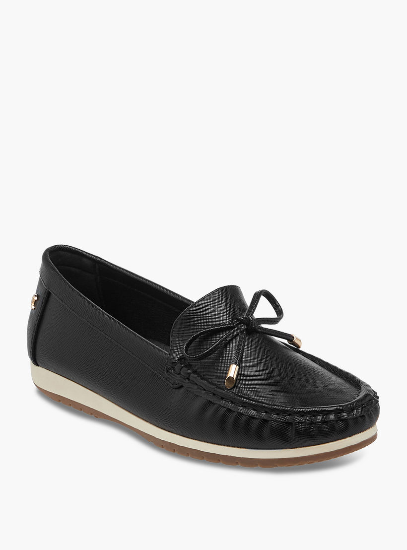 Le Confort Bow Detail Slip-On Comfort Moccasins-women-shoes-loafersandmoccasins-image-2