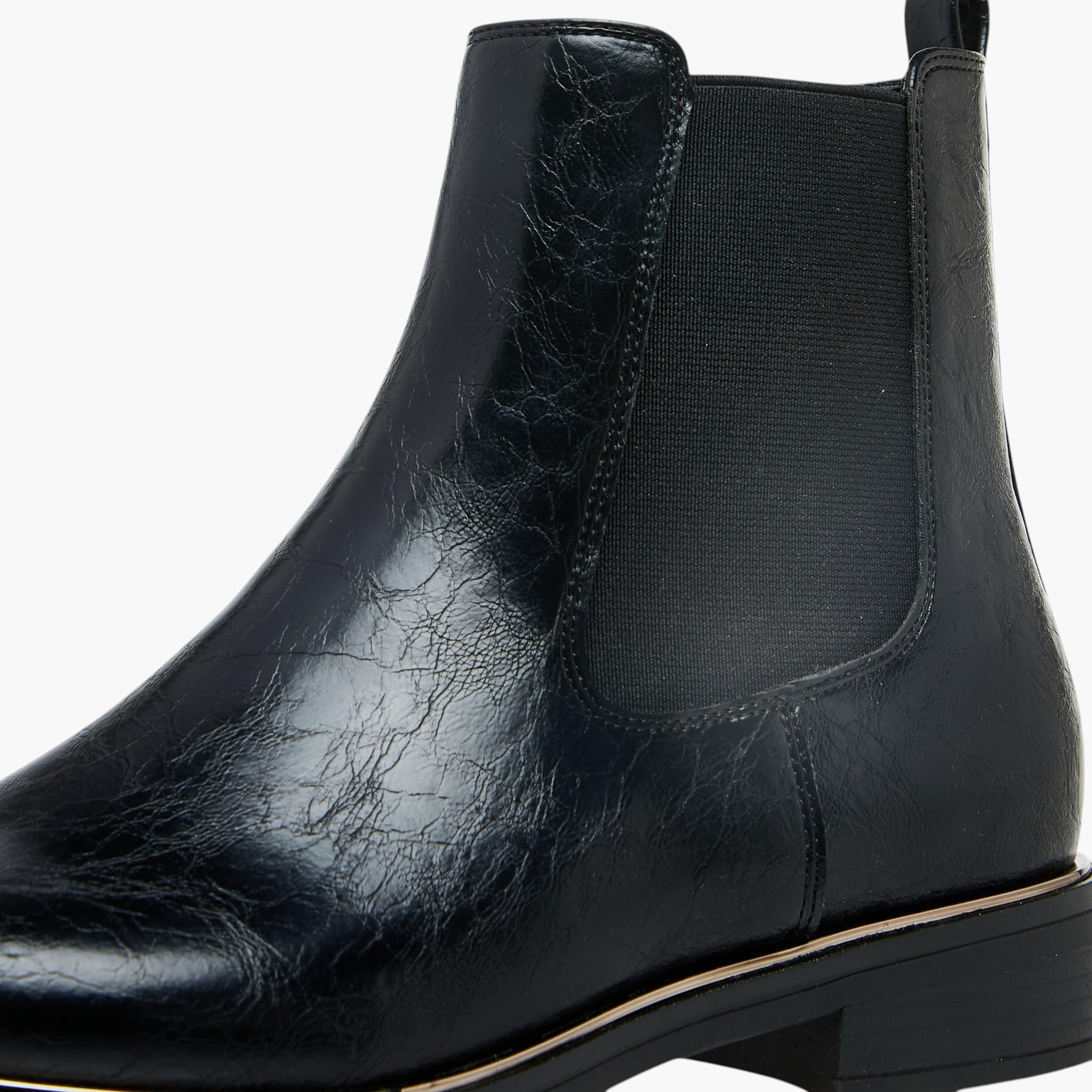 Celeste Women's Solid Ankle Boots with Zip Closure and Pull Tabs-women-shoes-boots-image-4
