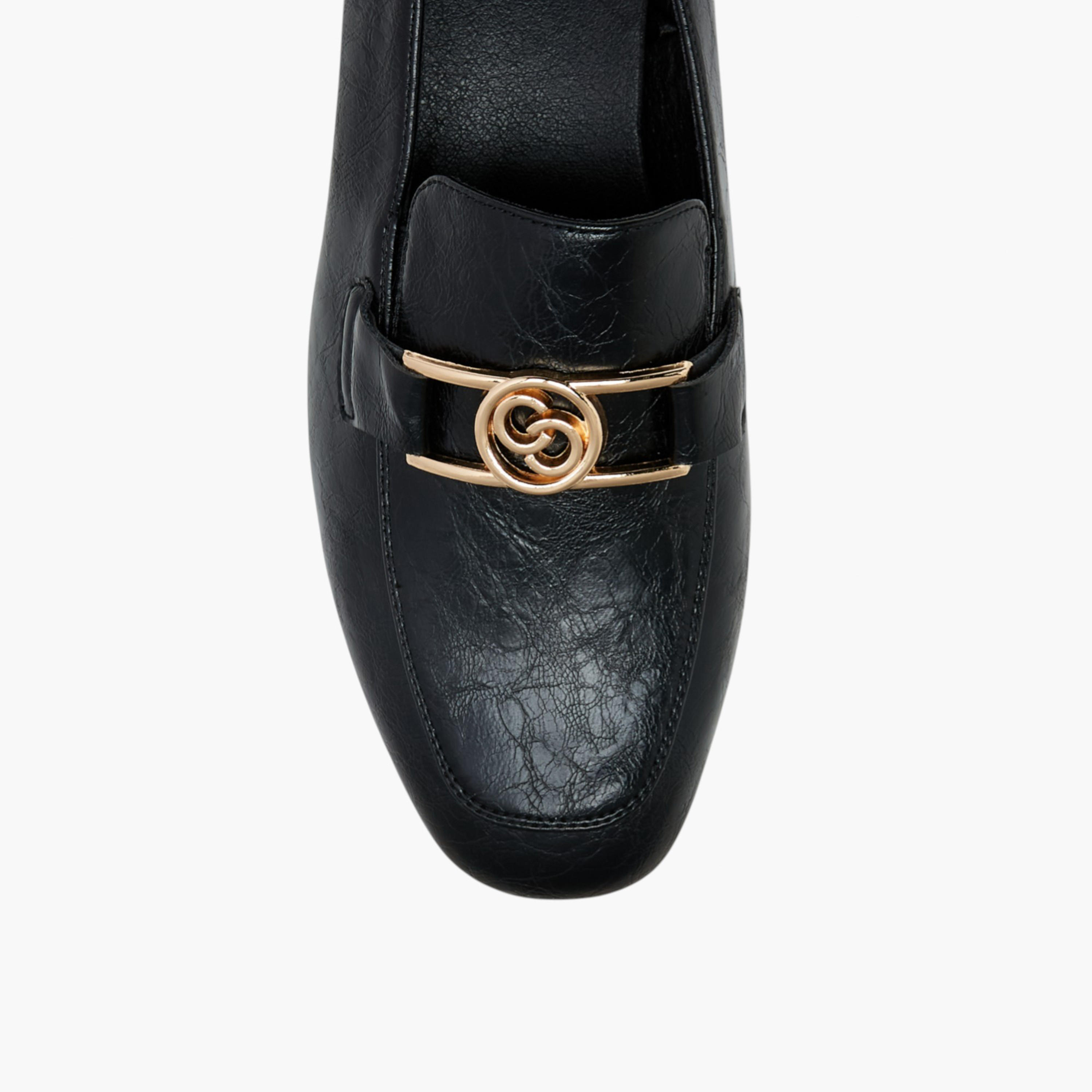 Celeste Women's Metal Accent Slip-On Loafers with Block Heels-women-shoes-loafersandmoccasins-image-4