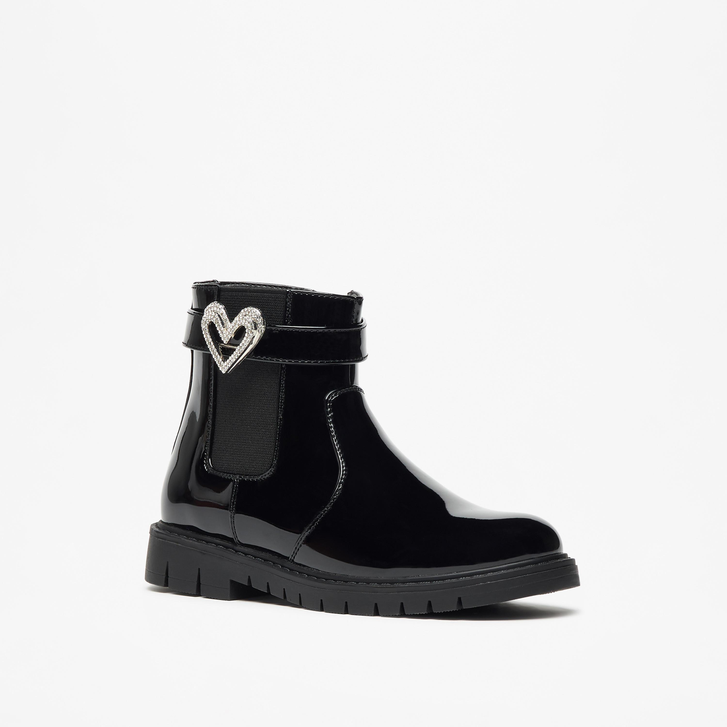 Flora Bella Heart Accent High Cut Boots with Zip Closure-girls-shoes-boots-image-1