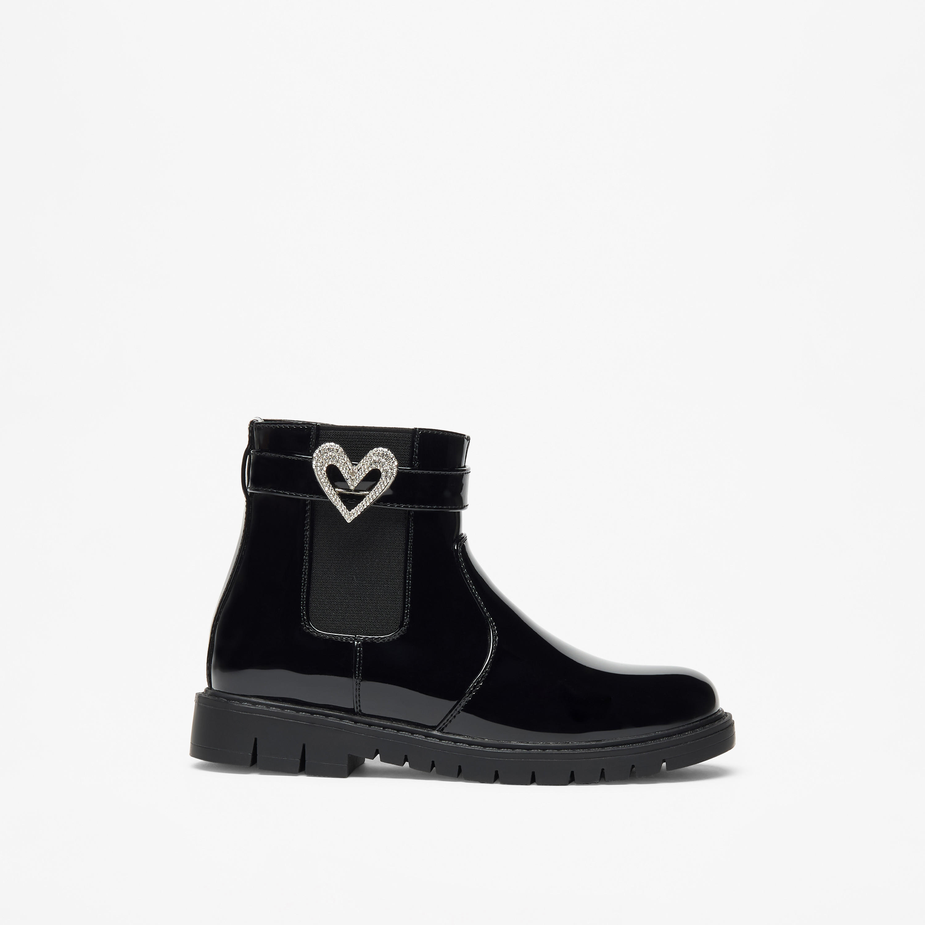 Flora Bella Heart Accent High Cut Boots with Zip Closure-girls-shoes-boots-image-3