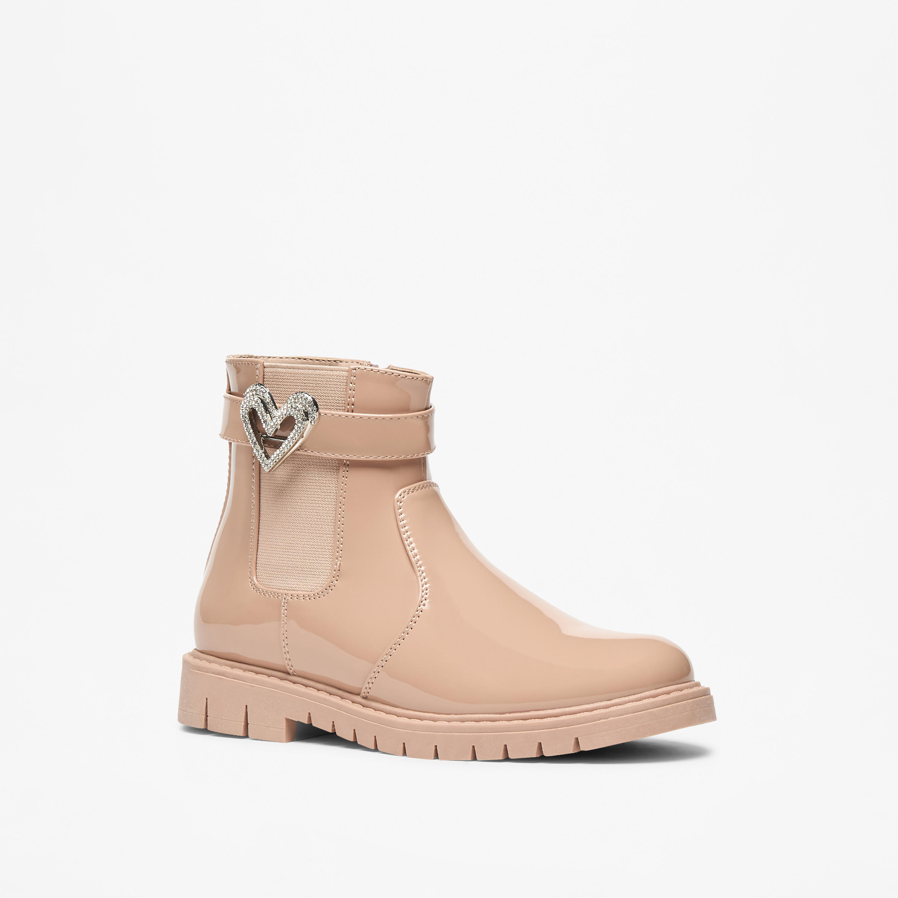 Flora Bella Heart Accent High Cut Boots with Zip Closure-girls-shoes-boots-image-1