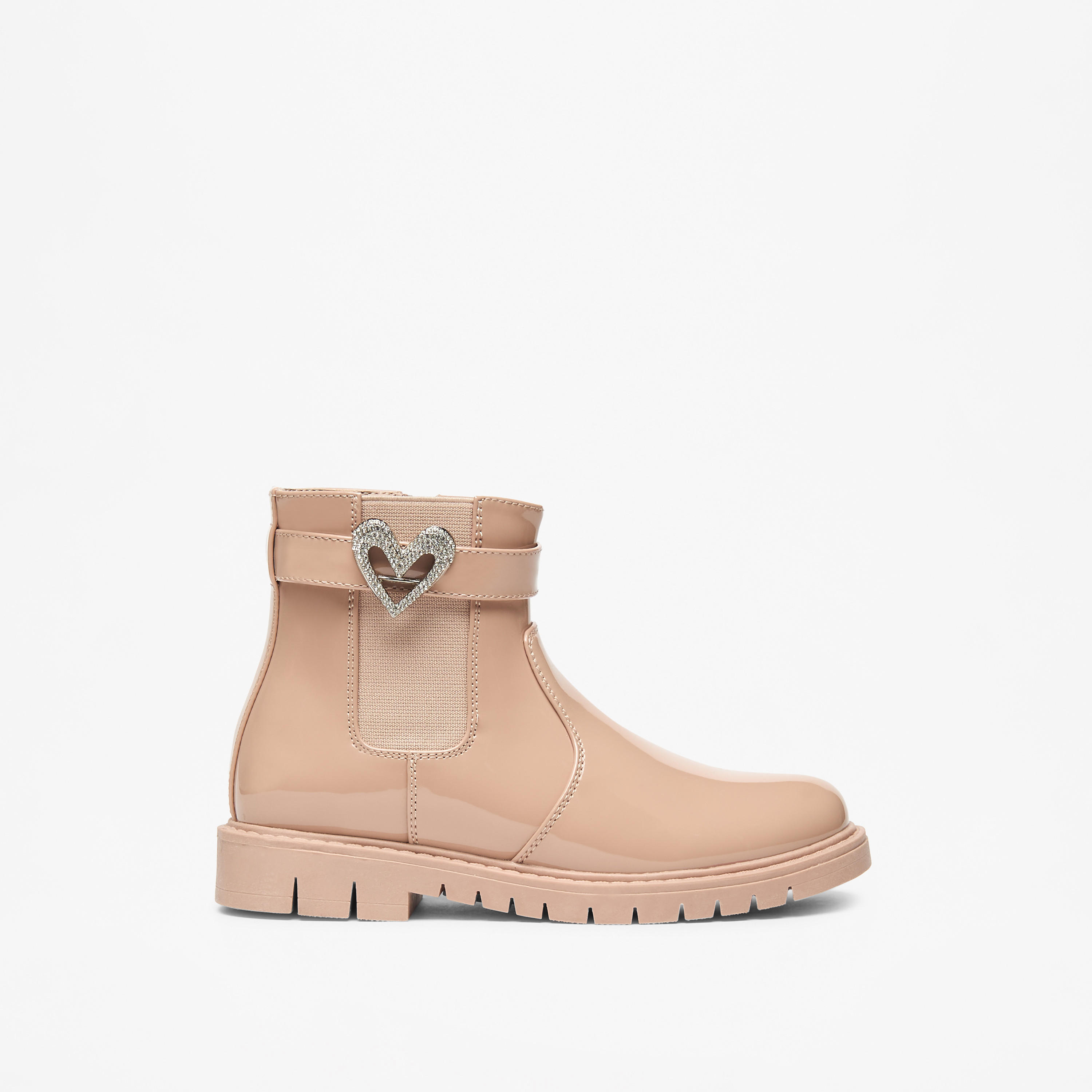 Flora Bella Heart Accent High Cut Boots with Zip Closure-girls-shoes-boots-image-3